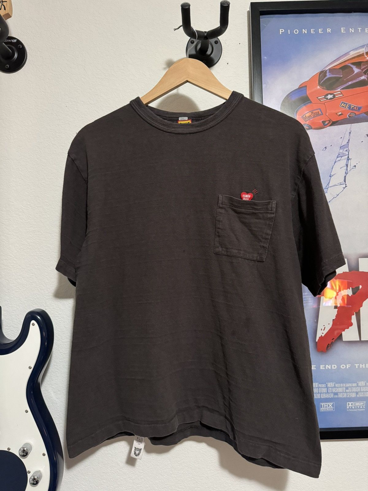 image of Human Made Pocket Tee in Grey, Men's (Size XL)