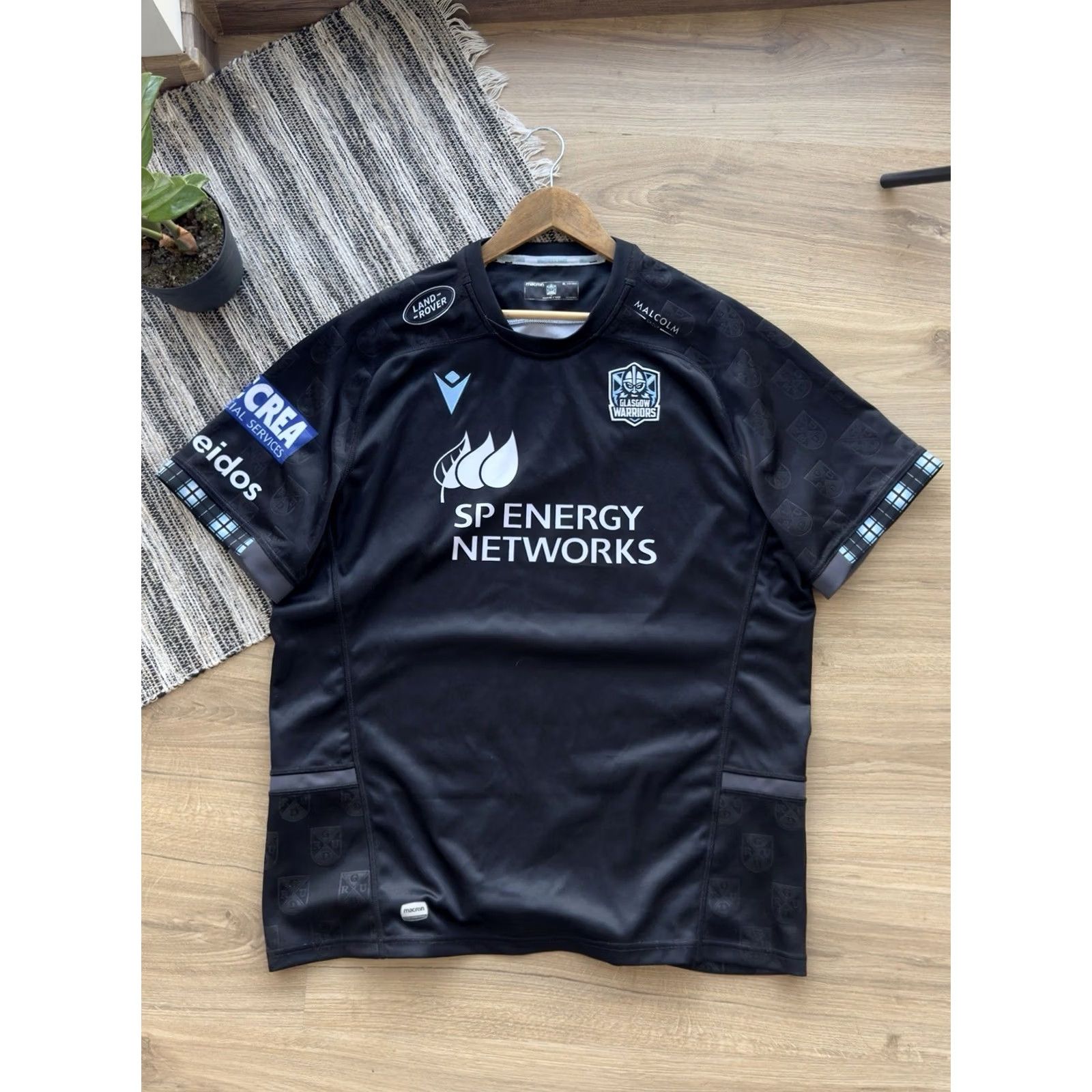 Macron VINTAGE Glasgow Warriors Rugby Home Shirt 2022/2023 Macron Jersey Black XL Mens Shirt Size US XL / EU 56 / 4 - 2 Thumbnail