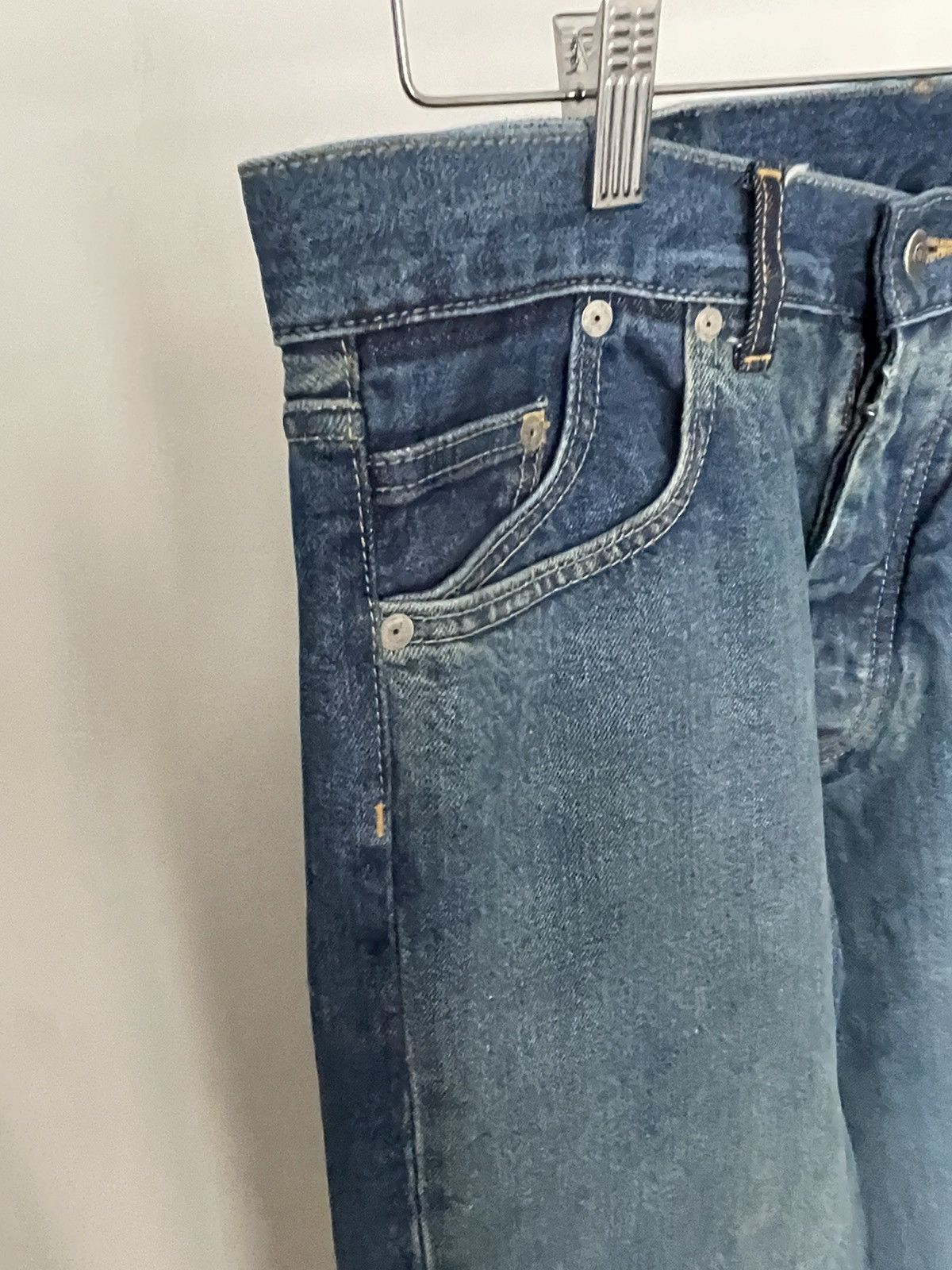 Maison Margiela Amazing very rare Maison Margiela two tone raw edge jeans Size US 33 - 5 Thumbnail