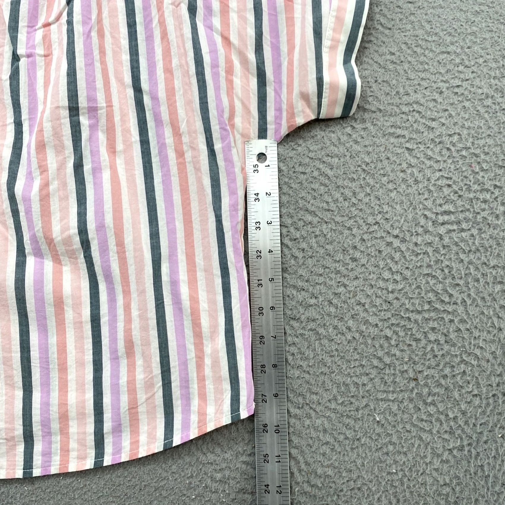 Vintage Universal Thread Womens Cropped Short Sleeve Collared Striped Shirt XL New Size XL / US 12-14 / IT 48-50 - 6 Thumbnail