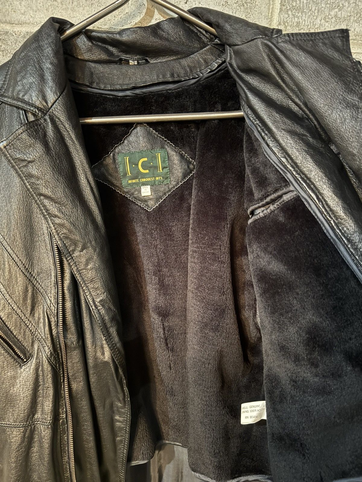 Vintage 1990s Vintage Leather Trench coat Size US L / EU 52-54 / 3 - 3 Thumbnail