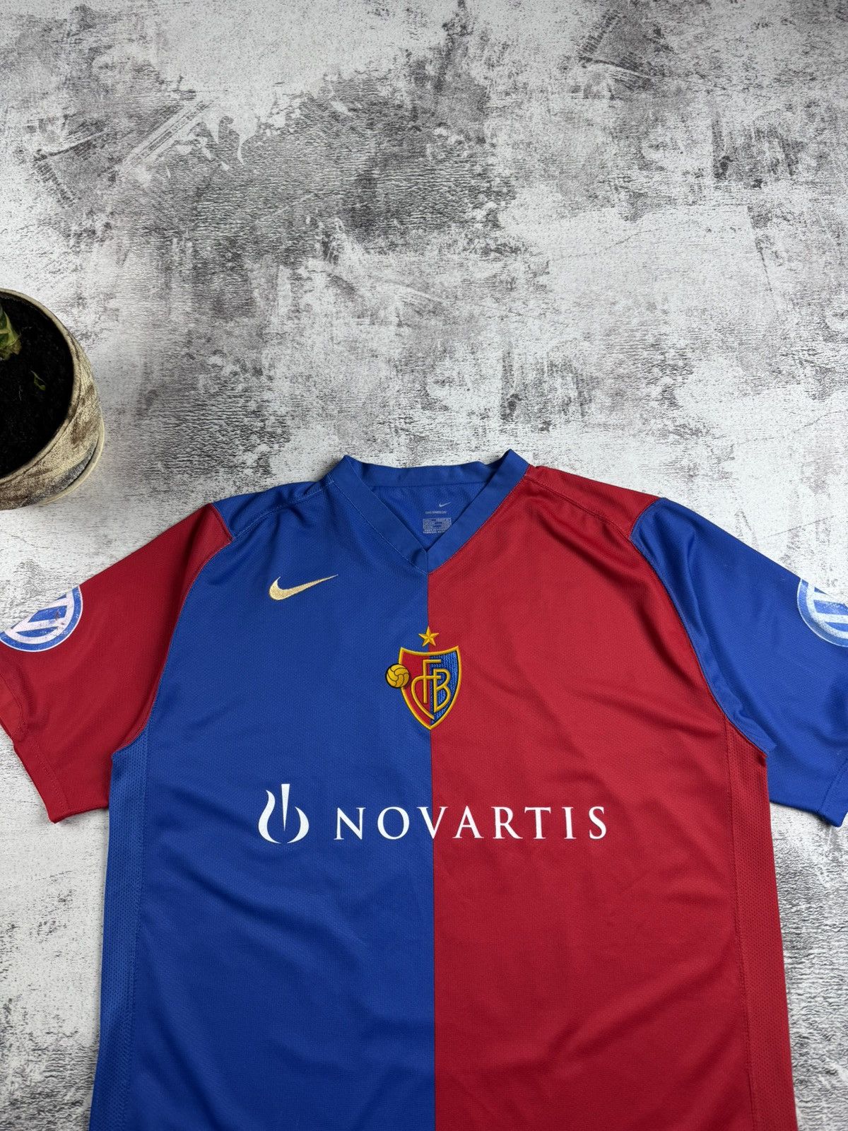 Nike BASEL 2006/2008 Matthias Nike Bloke core Soccer Football Fan T Shirt Jersey Kit Size US L / EU 52-54 / 3 - 6 Thumbnail