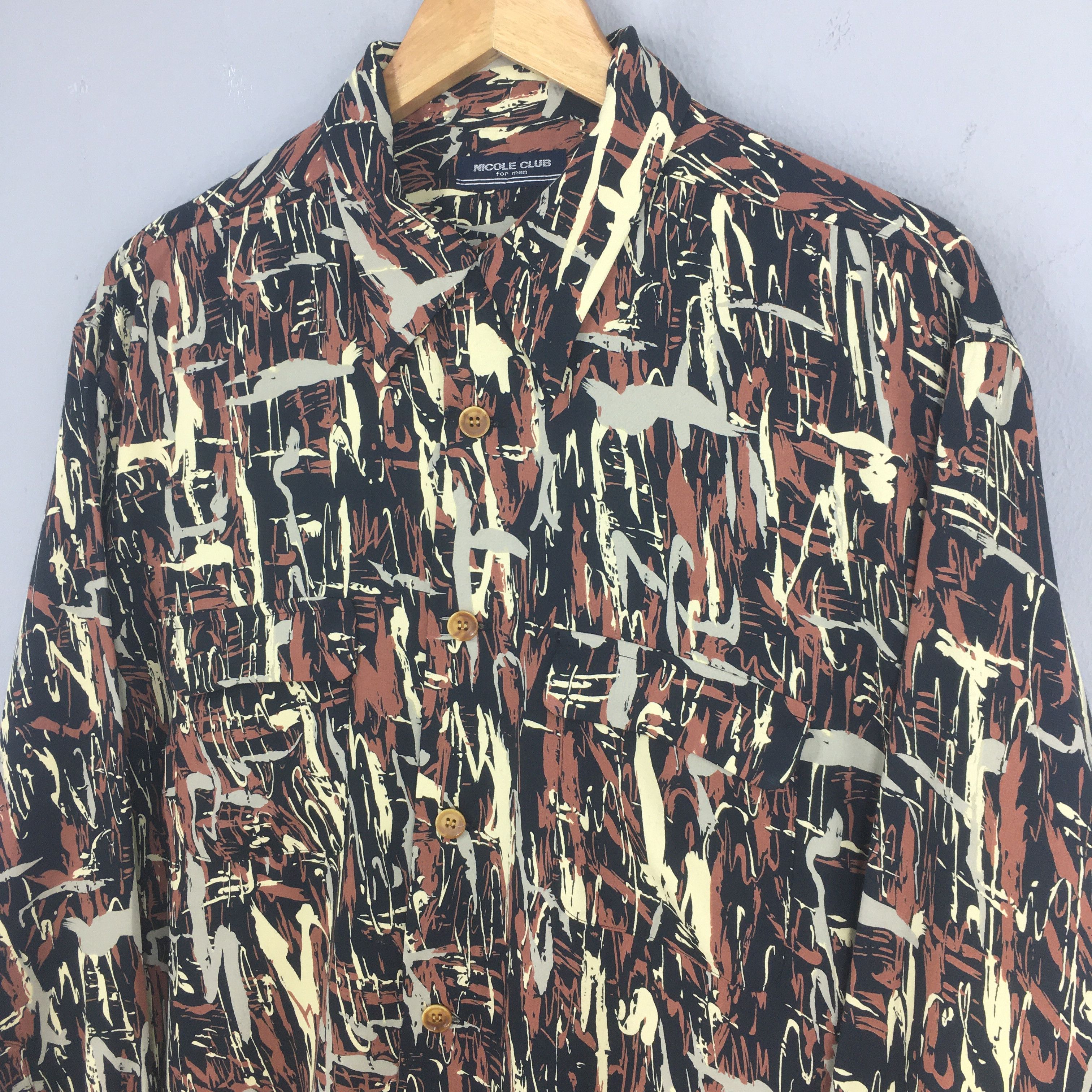 Nicole Club Vintage 90s Nicole Club Abstract Pattern Shirt Large Size US L / EU 52-54 / 3 - 3 Thumbnail