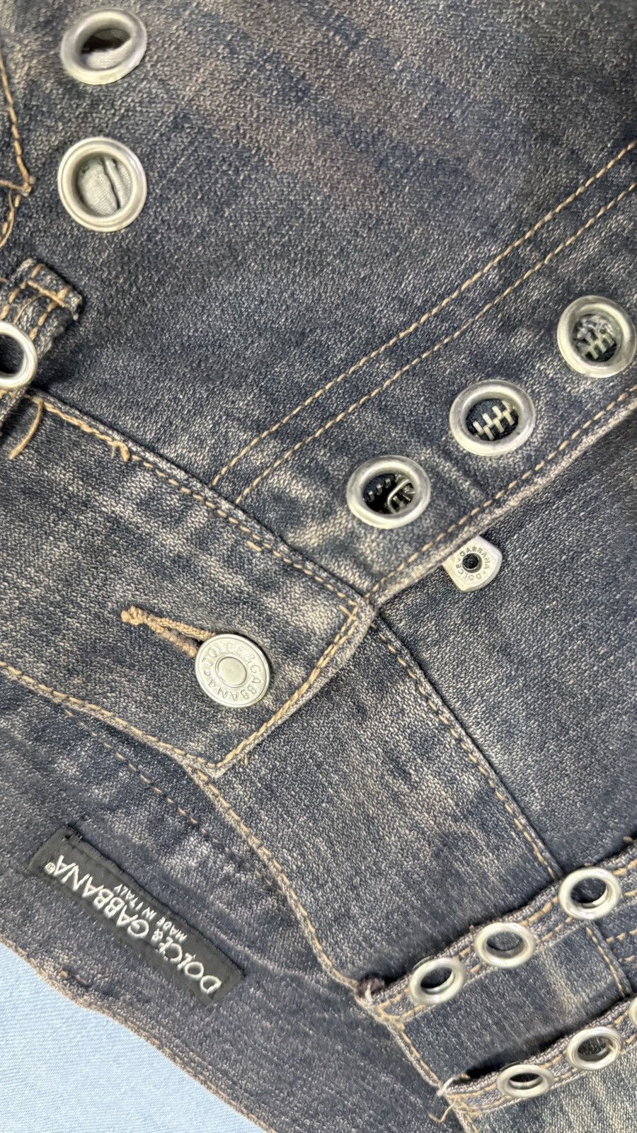 Dolce & Gabbana SS2006 DOLCE & GABBANA EYELET STUDDED JEANS Size US 36 / EU 52 - 7 Thumbnail
