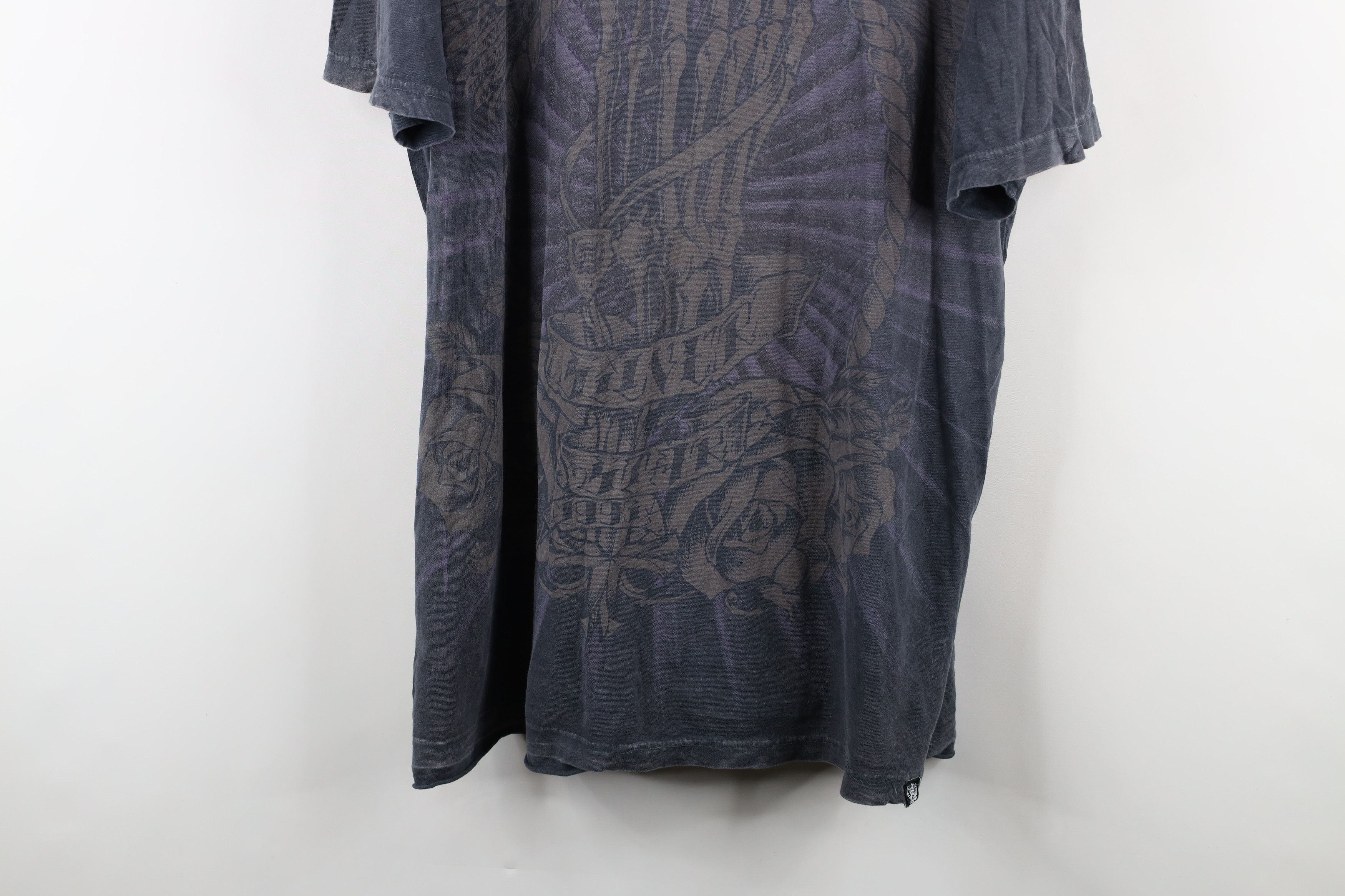 Vintage Vintage Y2K Streetwear Wash Rose Skeleton UFC MMA T-Shirt Size US XL / EU 56 / 4 - 3 Thumbnail