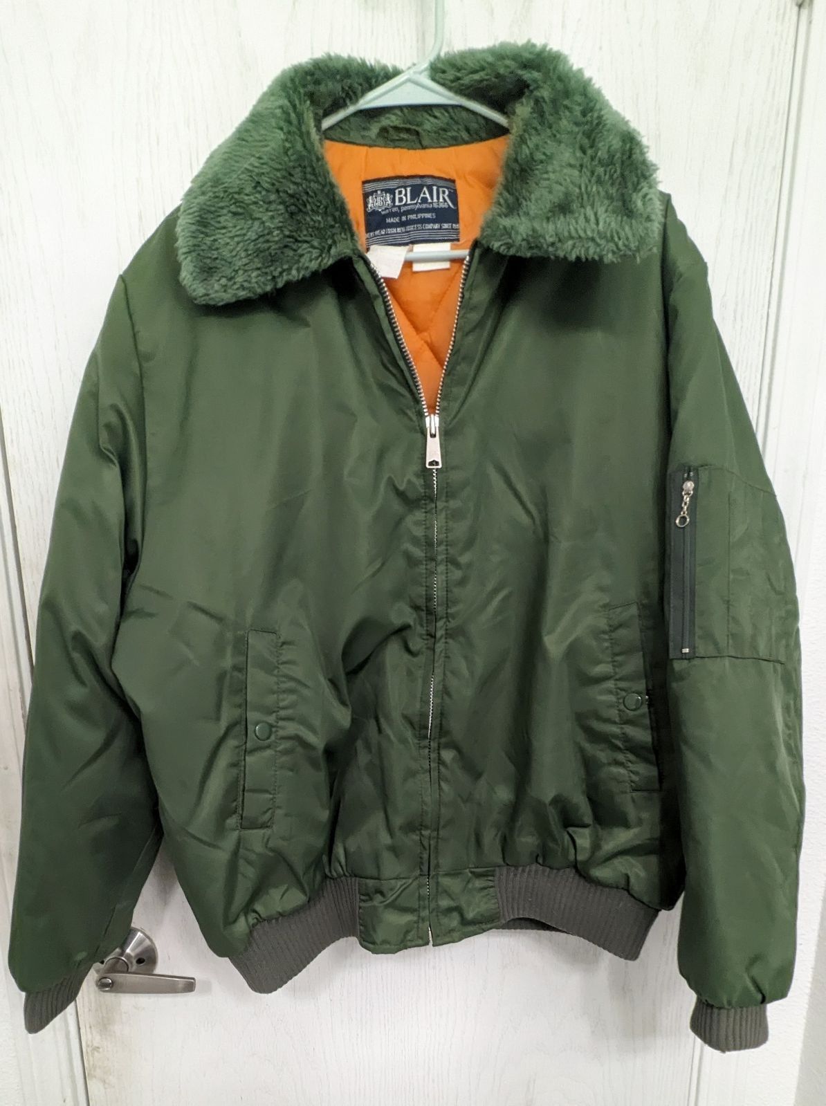 Vintage faux fur bomber jacket Size US XL / EU 56 / 4 - 1 Preview