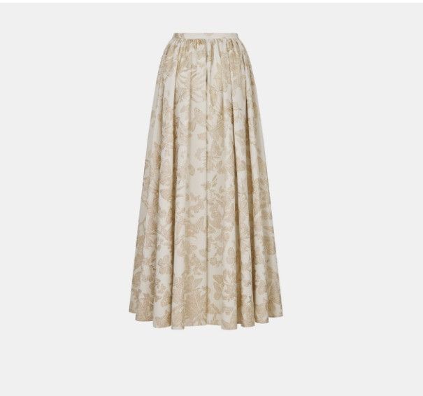 Dior o1w1db10225 411J34A9 Midi Skirt in Beige Size 25" / US 0 / IT 36 - 2 Thumbnail