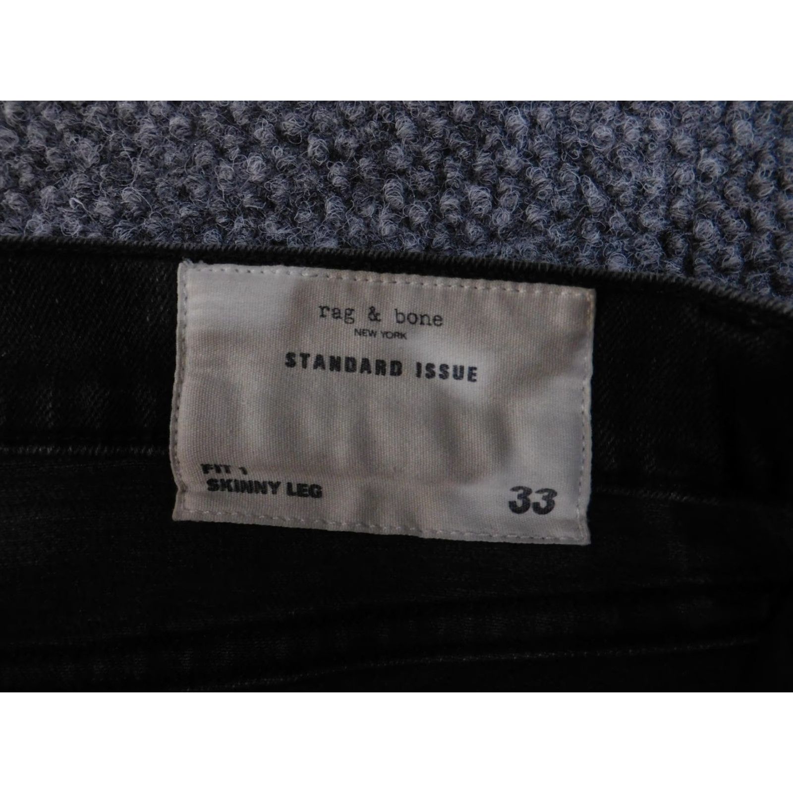 Rag & Bone rag & bone Jeans Mens 33 Black Skinny Distressed Ripped Knees M124XK302RWH Jeans Mens 33 Black Distressed Skinny Rock Wholes 34 Inseam Size US 33 - 4 Thumbnail