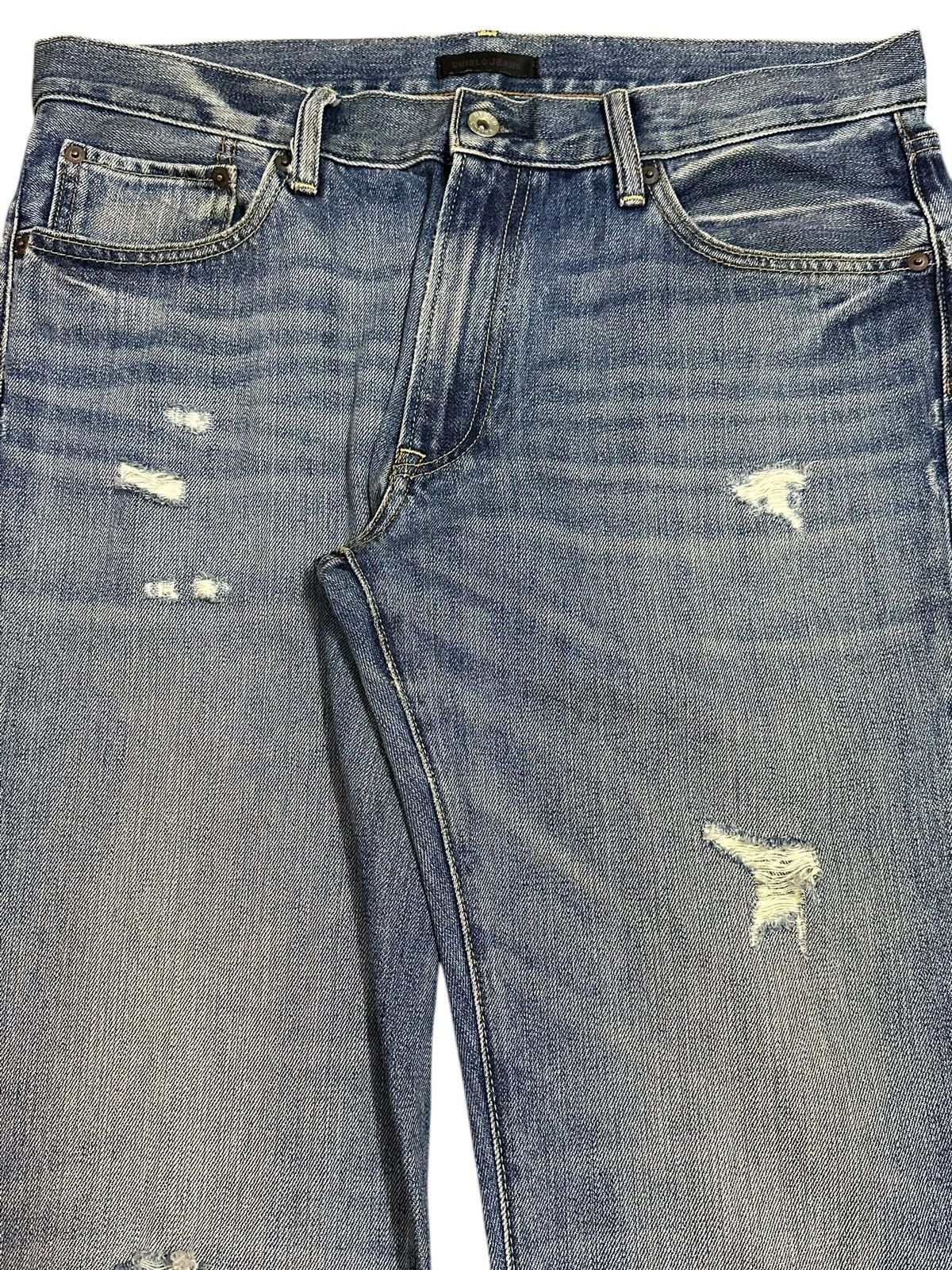 Japanese Brand Vintage Japanese Uniqlo Blue Wash Distressed Style Jeans Size US 36 / EU 52 - 4 Thumbnail