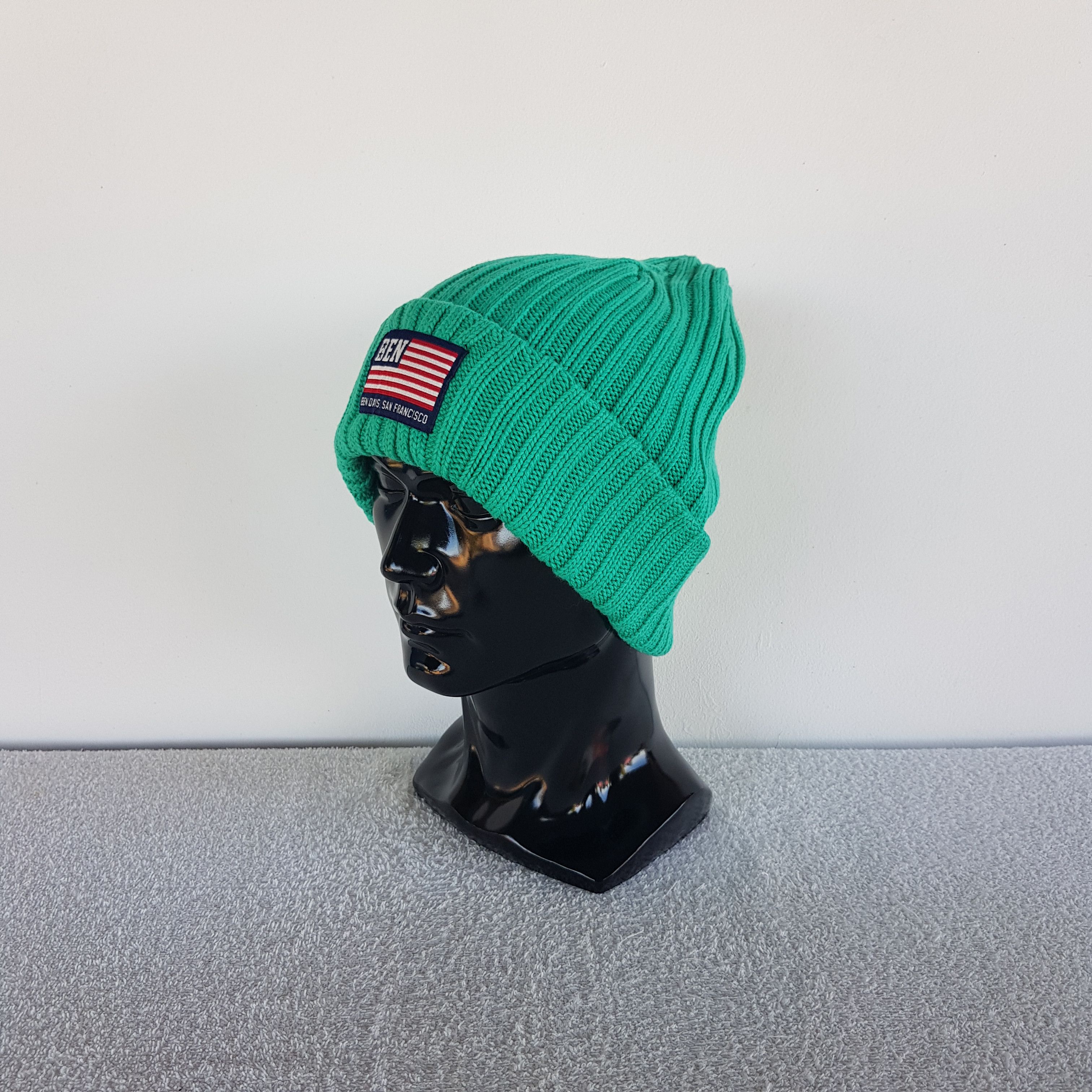 Ben Davis Vintage Ben Davis Beanie Ribbed Isle Knit Snow Caps Hats. Size ONE SIZE - 2 Thumbnail