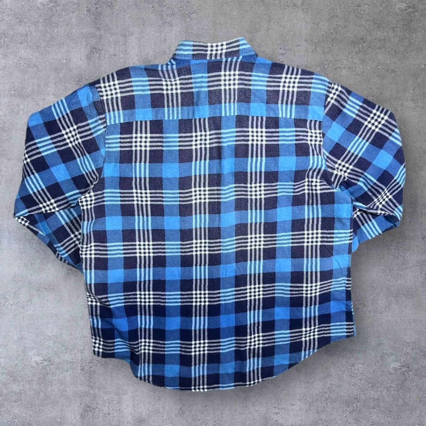 Vintage VINTAGE Woolworths Blue Mix Plaid Check Long Sleeve Button-Up Shirt L Mens XL Fit Regular 100% Cotton Flannel Size US L / EU 52-54 / 3 - 2 Thumbnail