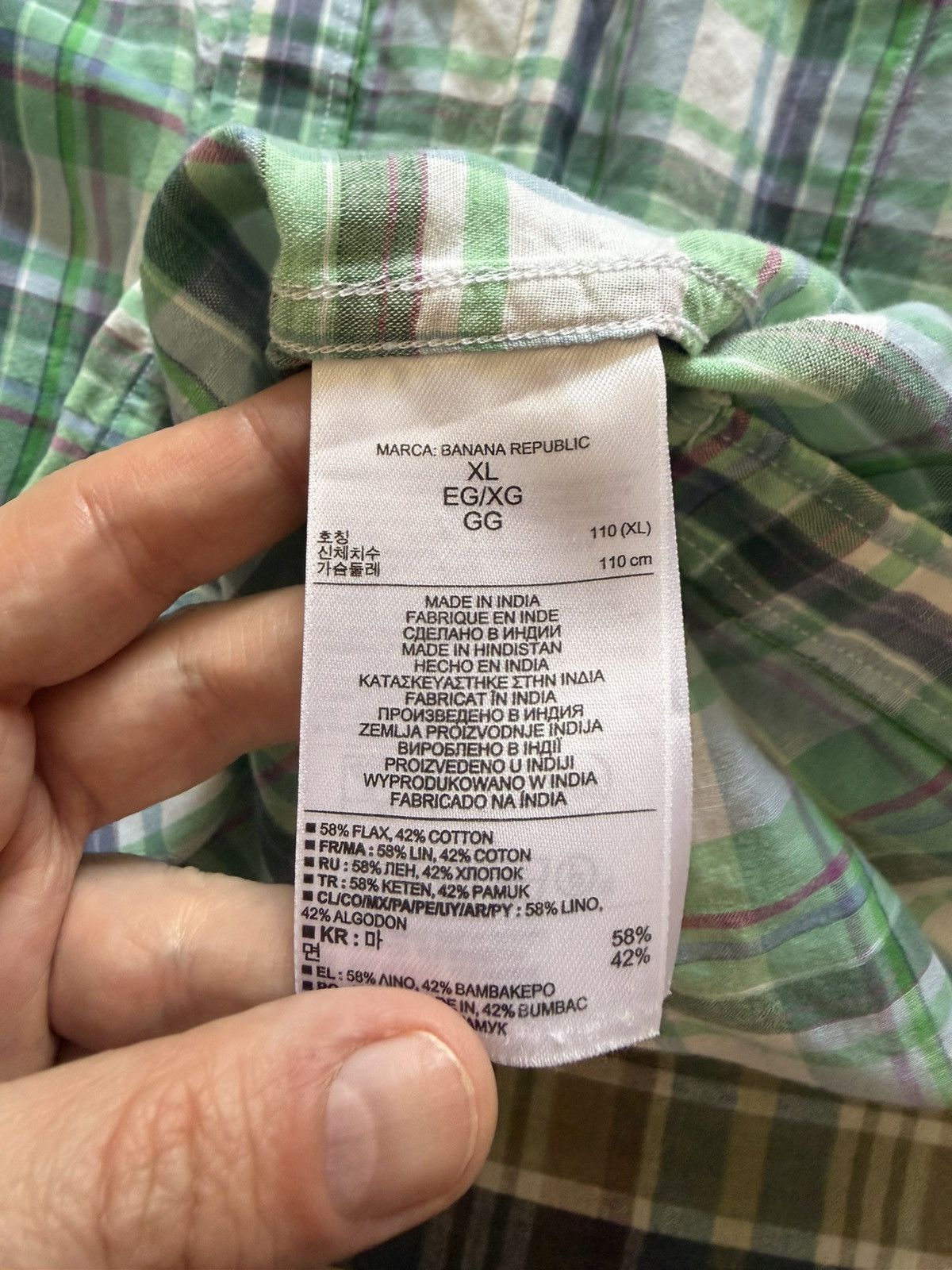 Banana Republic Banana Republic Linen Shirt Size US XL / EU 56 / 4 - 5 Thumbnail