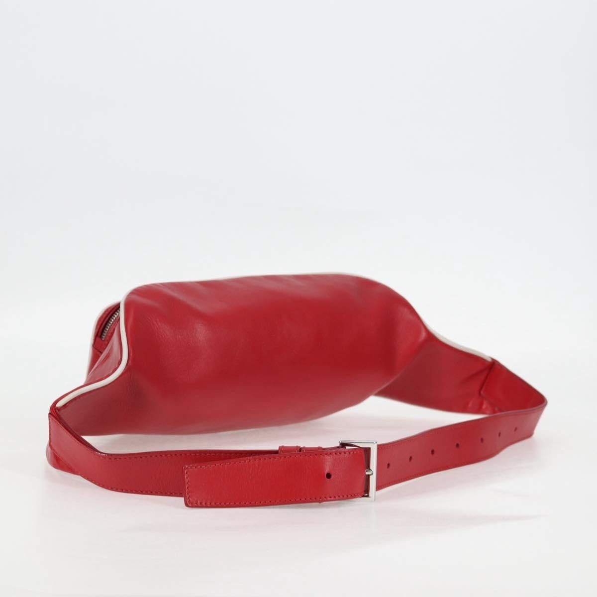 Prada PRADA Body Bag Leather Silver Red Size ONE SIZE - 7 Thumbnail