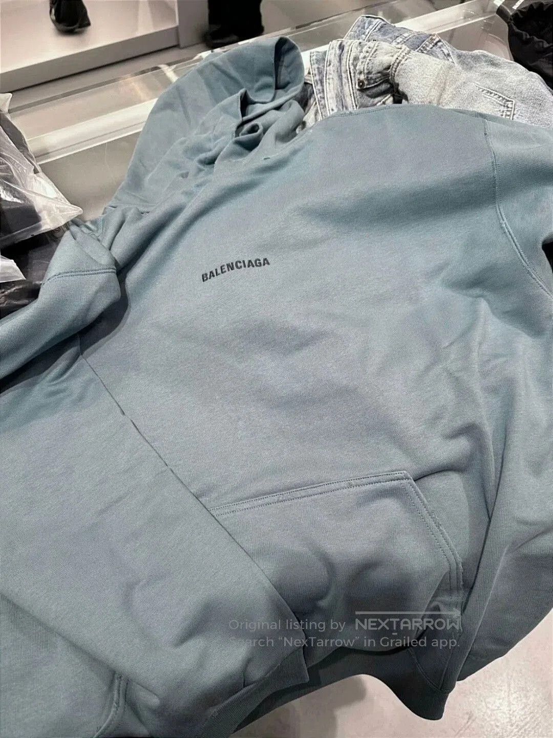Balenciaga balenciaga fog blue hoodie in various sizes. Size US S / EU 44-46 / 1 - 1 Thumbnail
