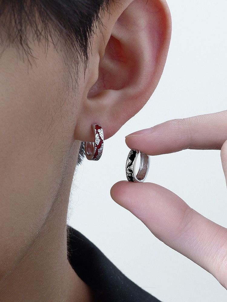 Jewelry × Sterling Silver One pairs Modern Earrings Gothic Punk Chrome Jewelry Spike Size ONE SIZE - 1 Thumbnail