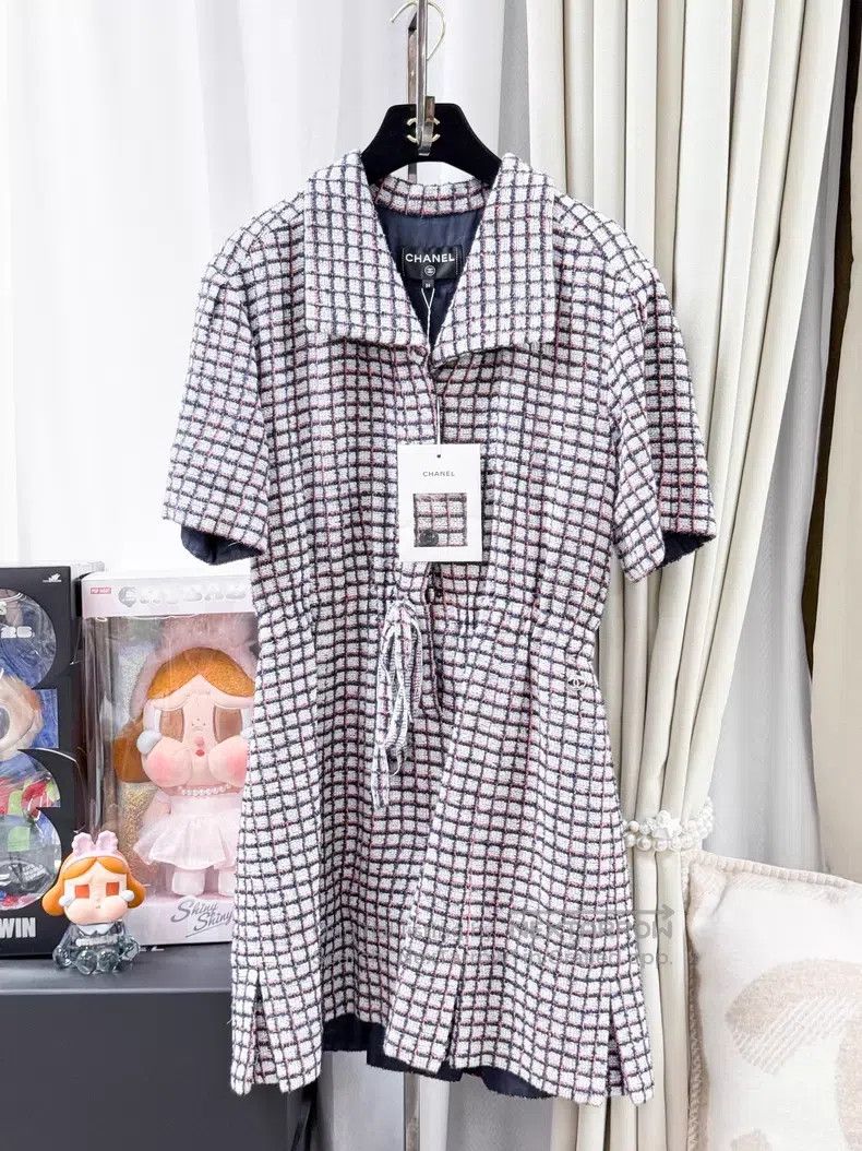 Chanel Chanel Plaid lashed thin flash dress Size XS / US 0-2 / IT 36-38 - 1 Thumbnail