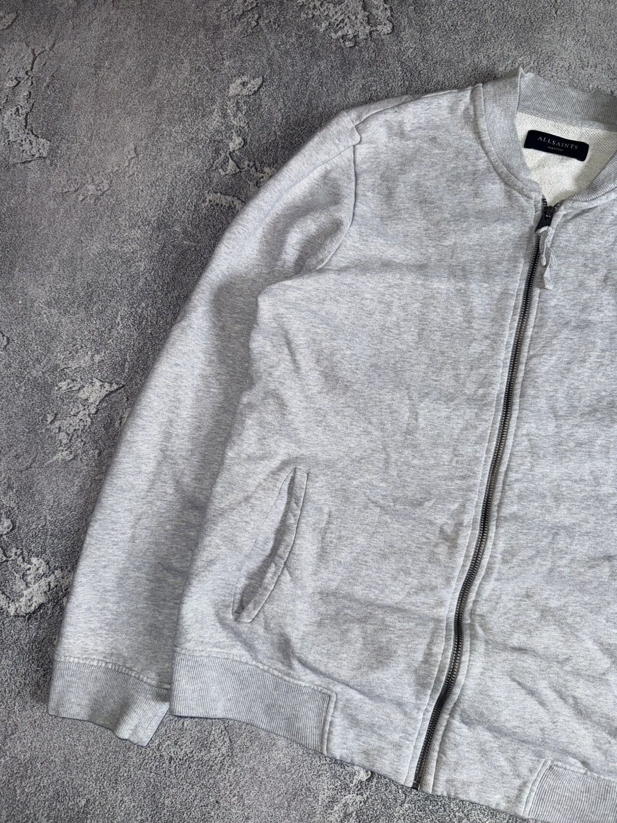 Allsaints × Designer Allsaints M raven bomber MD147K zip knitwear sweater jumper Size US M / EU 48-50 / 2 - 7 Thumbnail