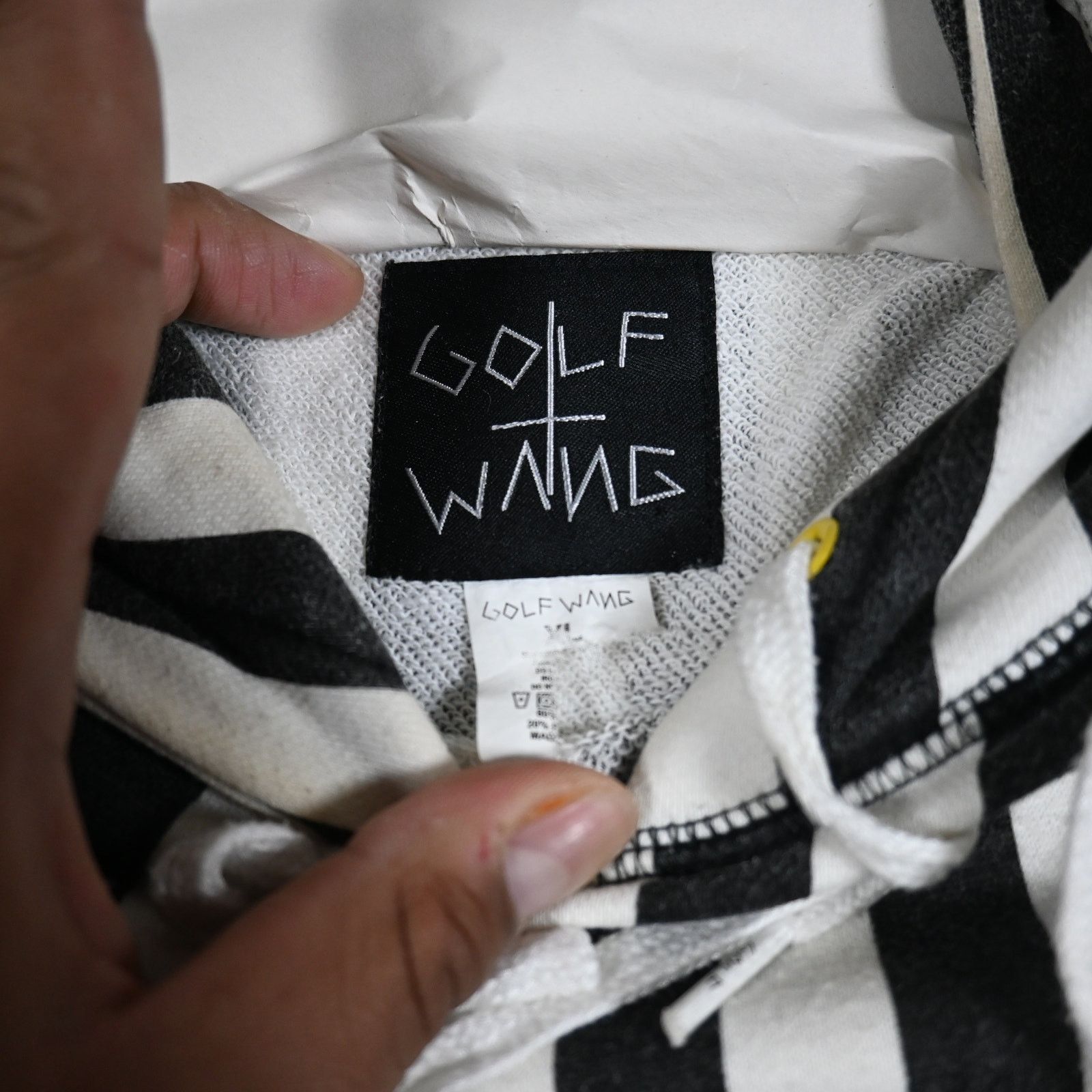 Golf Wang Golf Wang Tyler The Creator Striped Hoodie Black White XL Size US XL / EU 56 / 4 - 5 Thumbnail