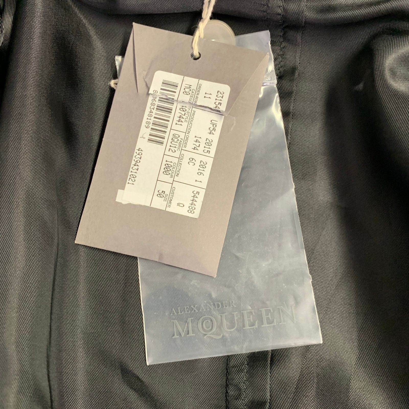 Alexander McQueen Size 40 Black Jacquard Wool Blend Sport Coat Size 40R - 6 Thumbnail