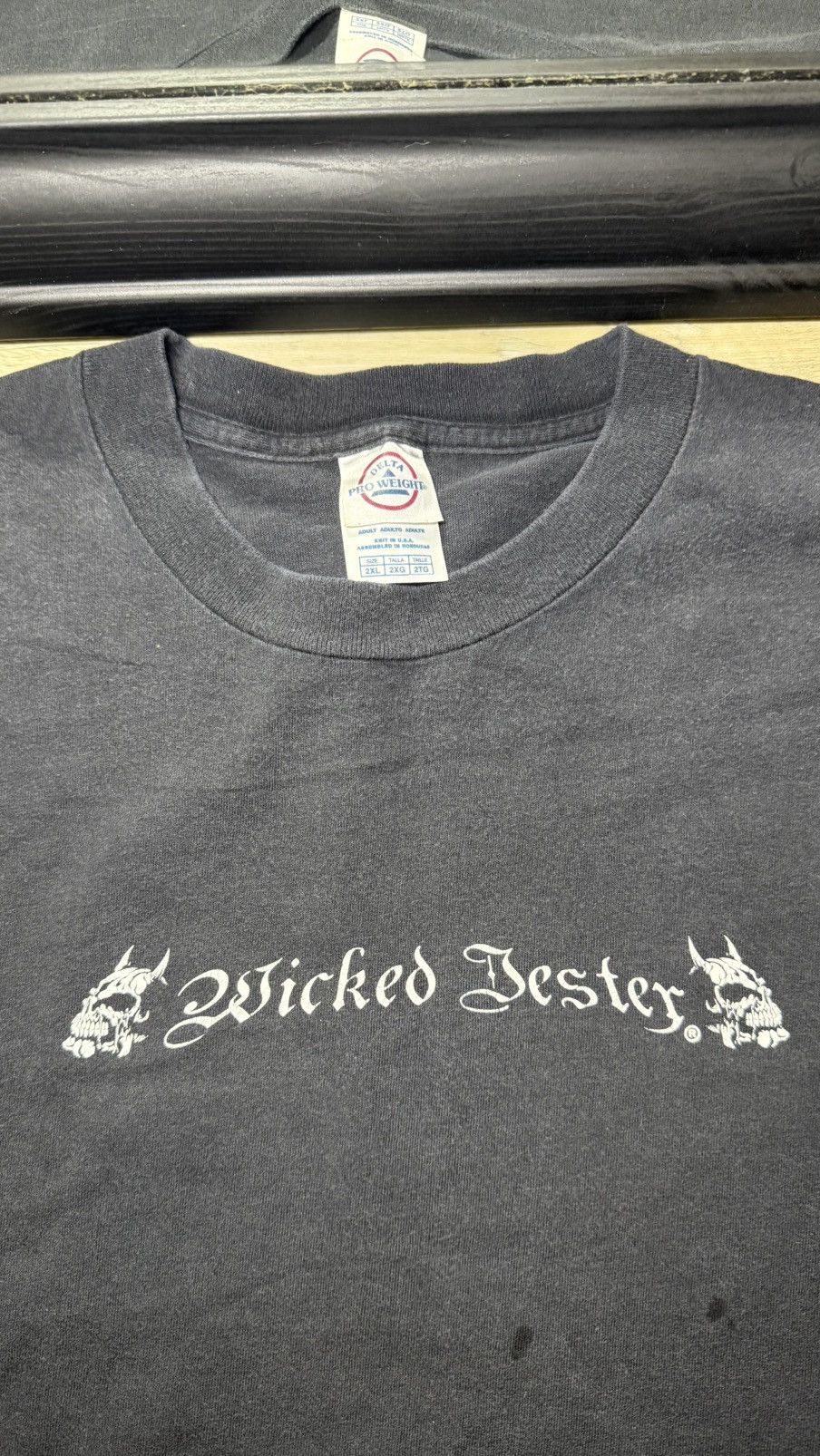 Affliction Vintage / Y2K 2000s Wicked Jester Triple Skull Devil Shirt Size US XXL / EU 58 / 5 - 6 Thumbnail