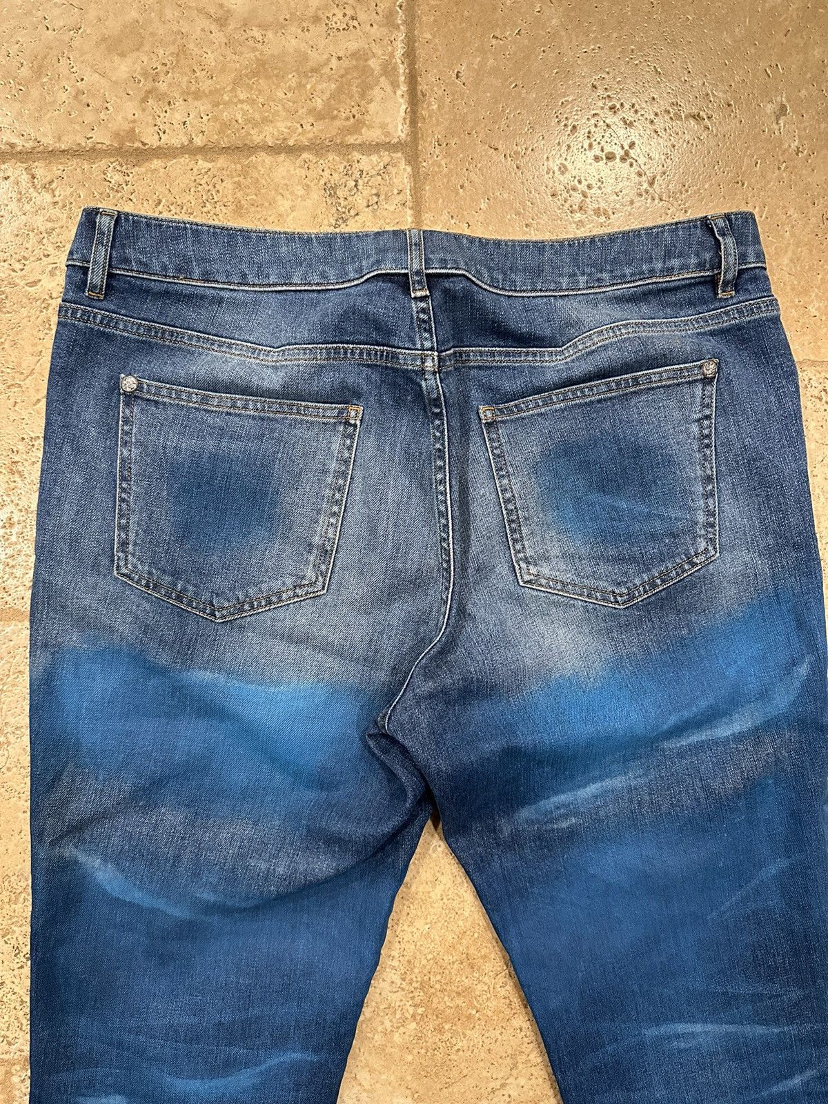 Chanel Chanel Coco Decorative Gradient Blue Painted Denim Jeans Size 34" / US 12 / IT 48 - 8 Thumbnail