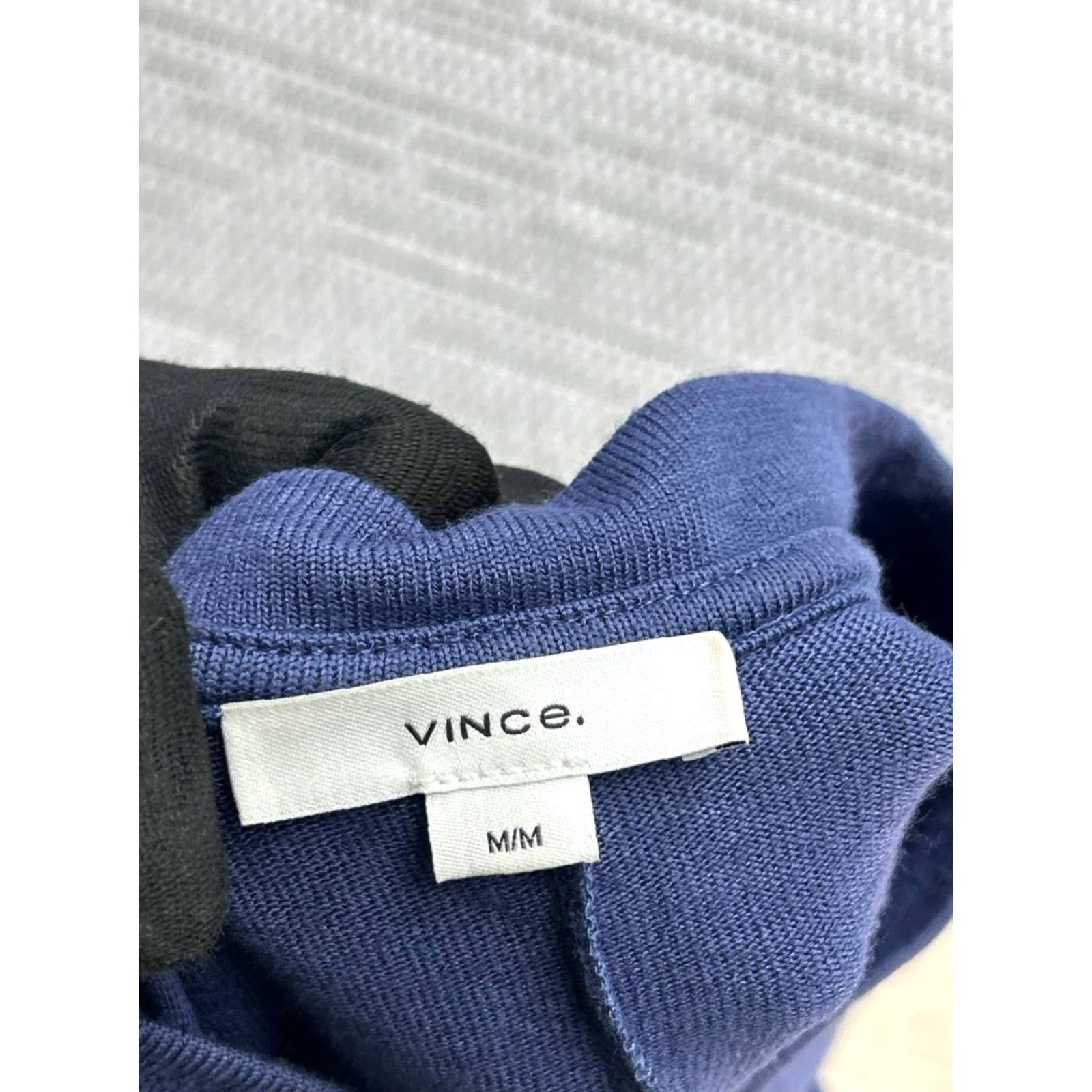 Vince Vince Dress Womens Medium Blue Bodycon Midi Wrap Sleeveless Crew Neck Casual Party/Cocktail Stretch 90s? Size M / US 6-8 / IT 42-44 - 3 Thumbnail