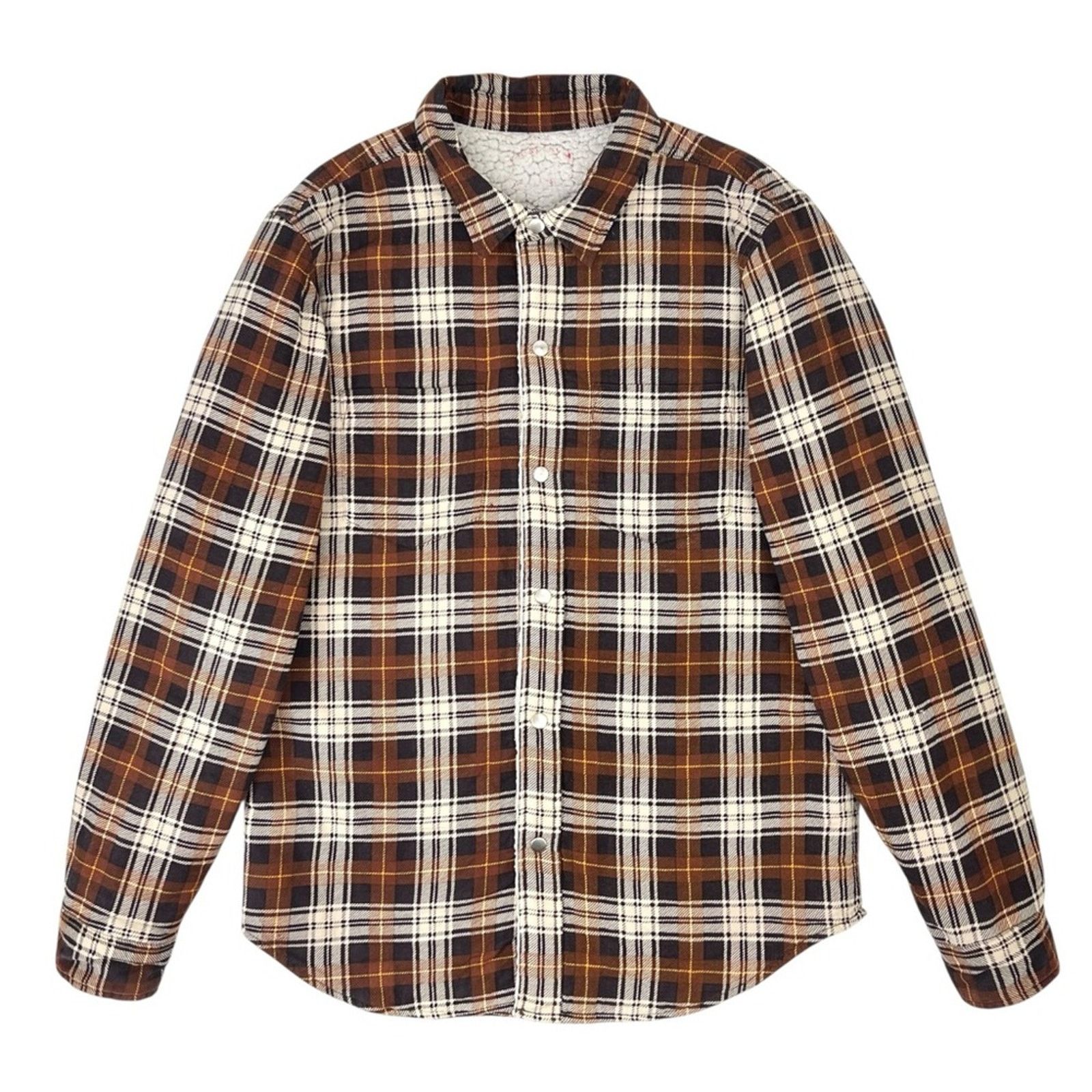 Supreme Supreme Brown Plaid Fleece Lined Overshirt Flannel Shirt Size US M / EU 48-50 / 2 - 1 Thumbnail