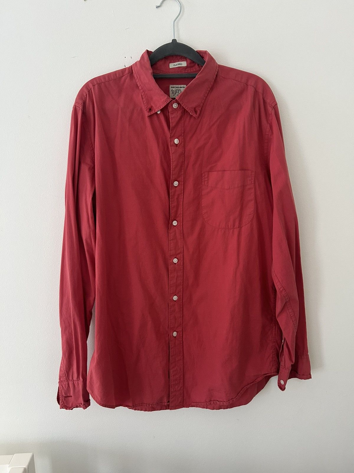J.Crew VINTAGE Red J crew poplin button down Size US M / EU 48-50 / 2 - 3 Thumbnail