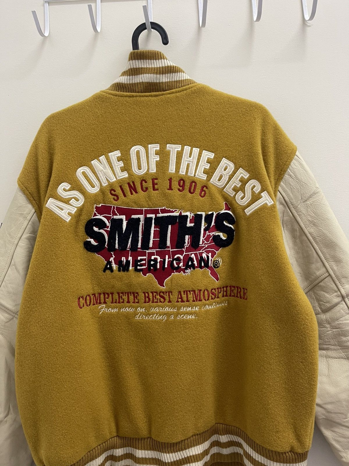 Smith's American Smith's American Wool Leather Varsity Jacket Size US L / EU 52-54 / 3 - 2 Thumbnail