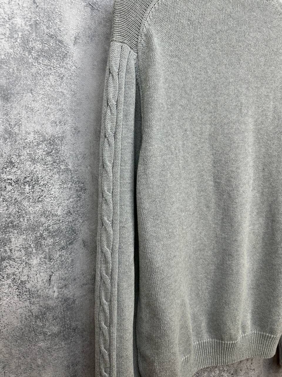 Alfred Dunhill Dunhill London Knit Sweater Cotton Cable Sleeve V-Neck Size US M / EU 48-50 / 2 - 9 Thumbnail