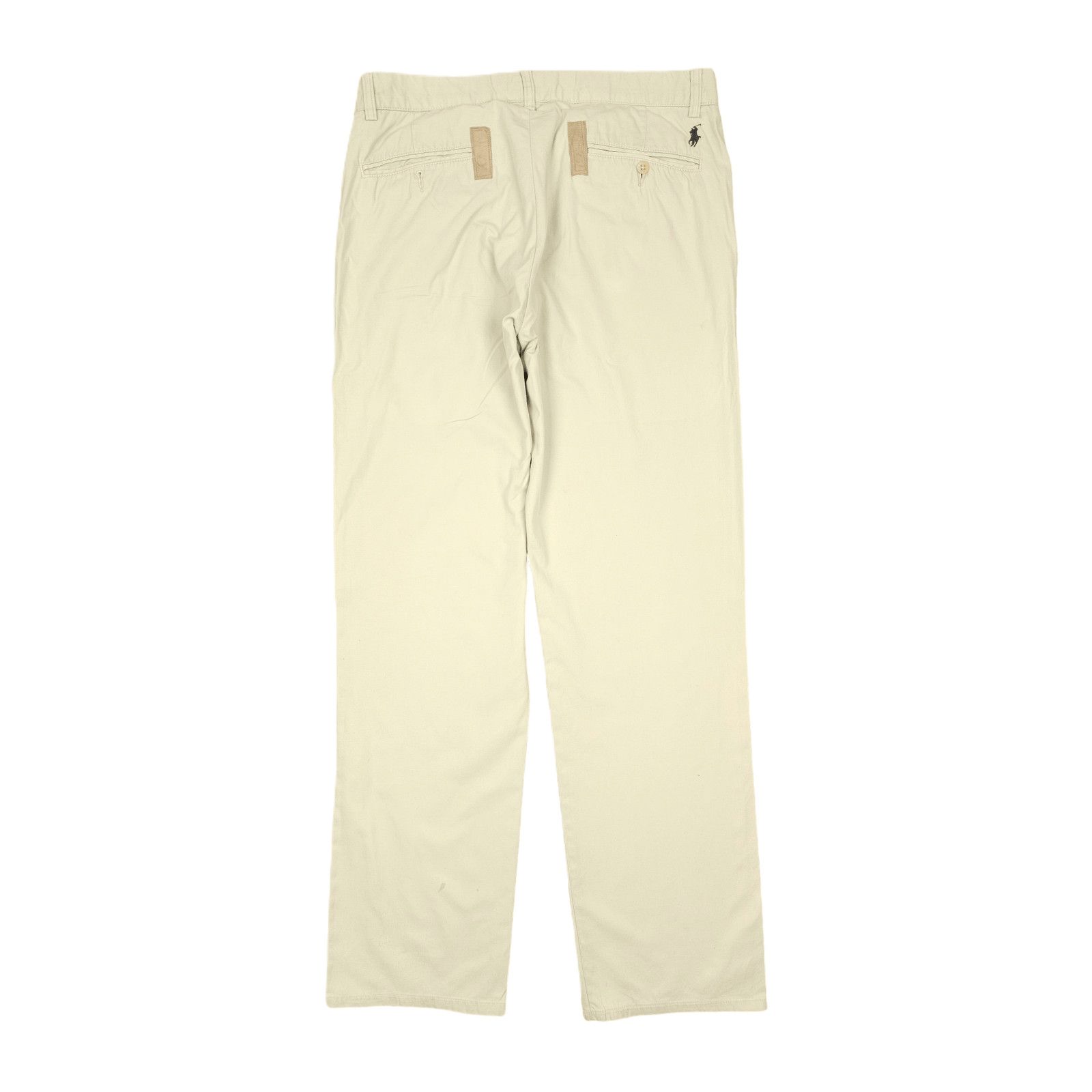 Designer × Ralph Lauren × Vintage 💎 Size 33/34 90's Ralph Lauren Chino Pants Beige Trousers Size US 33 - 2 Thumbnail