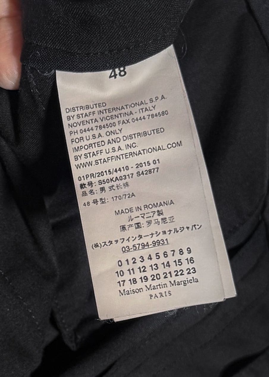 Maison Margiela Maison Margiela 2015 Black Drawstring Slim Trousers Size US 32 / EU 48 - 6 Thumbnail