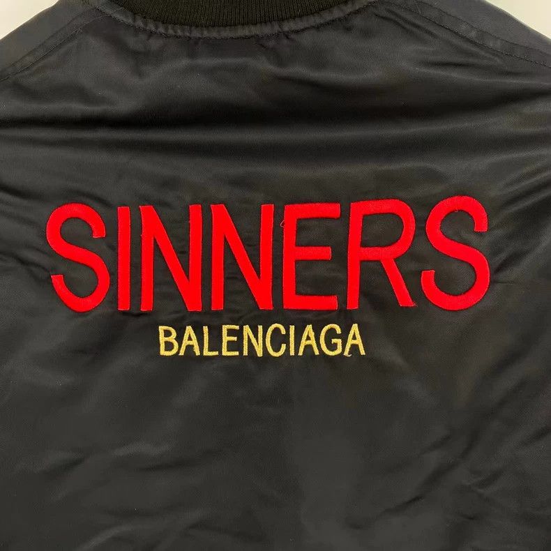 Balenciaga Balenciaga Sinners flight jacket with embroidery letters on Size US S / EU 44-46 / 1 - 5 Thumbnail