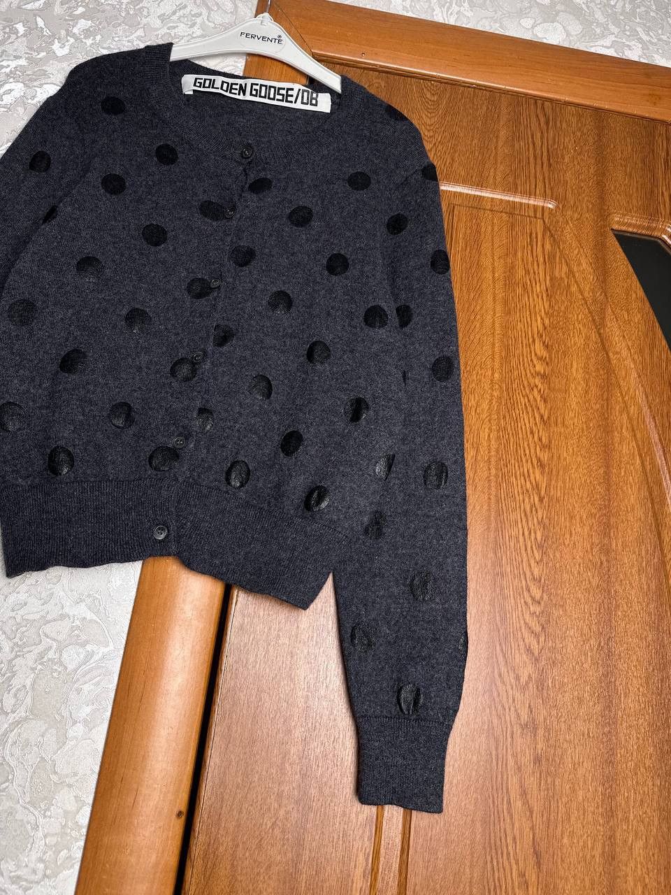 Golden Goose Golden Goose Deluxe Brand Wool Cropped Cardigan Polka Dot Size M / US 6-8 / IT 42-44 - 6 Thumbnail