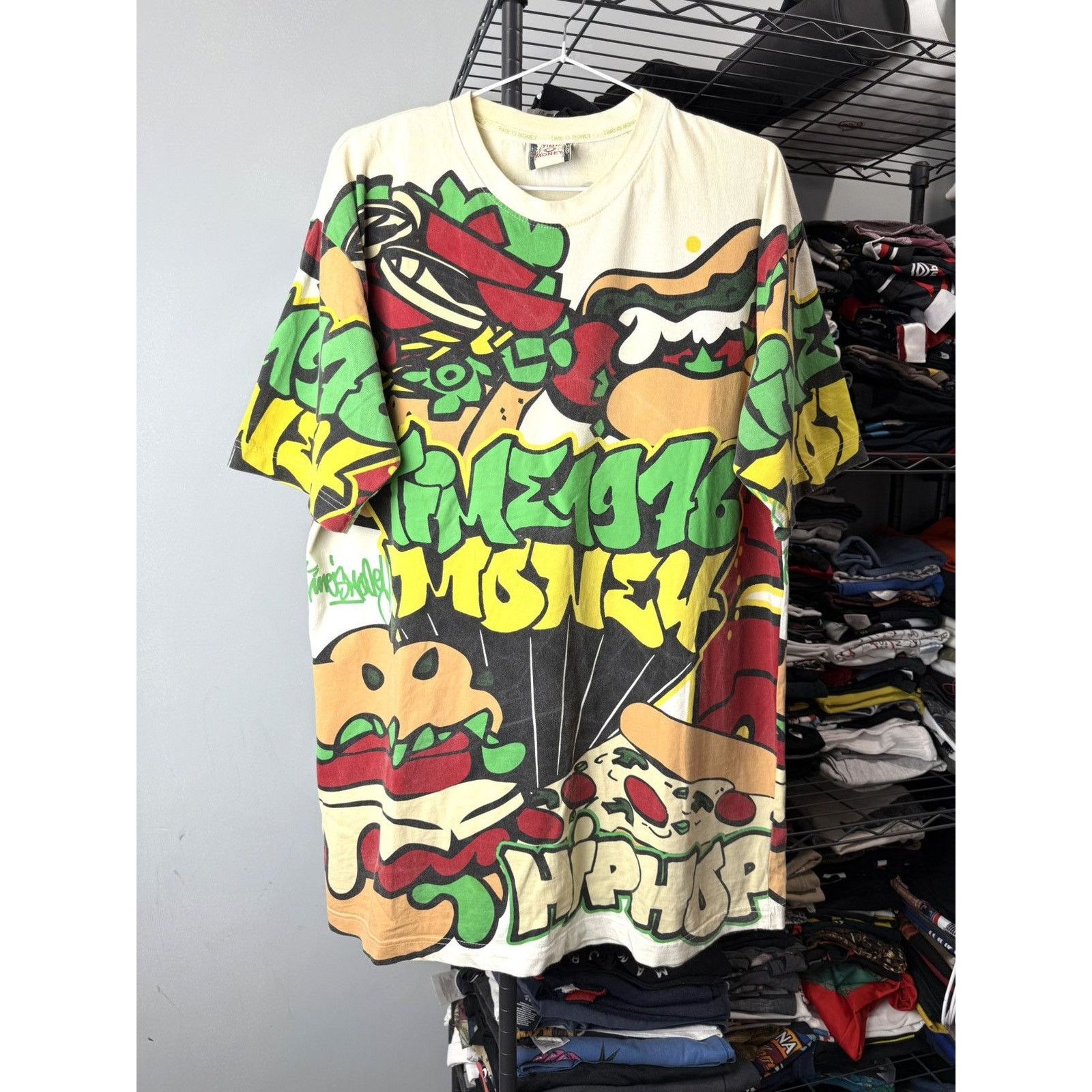 Rap Tees Rare! 1990’s Vintage Graffiti Rap Time Money T Shirt Size US L / EU 52-54 / 3 - 1 Thumbnail