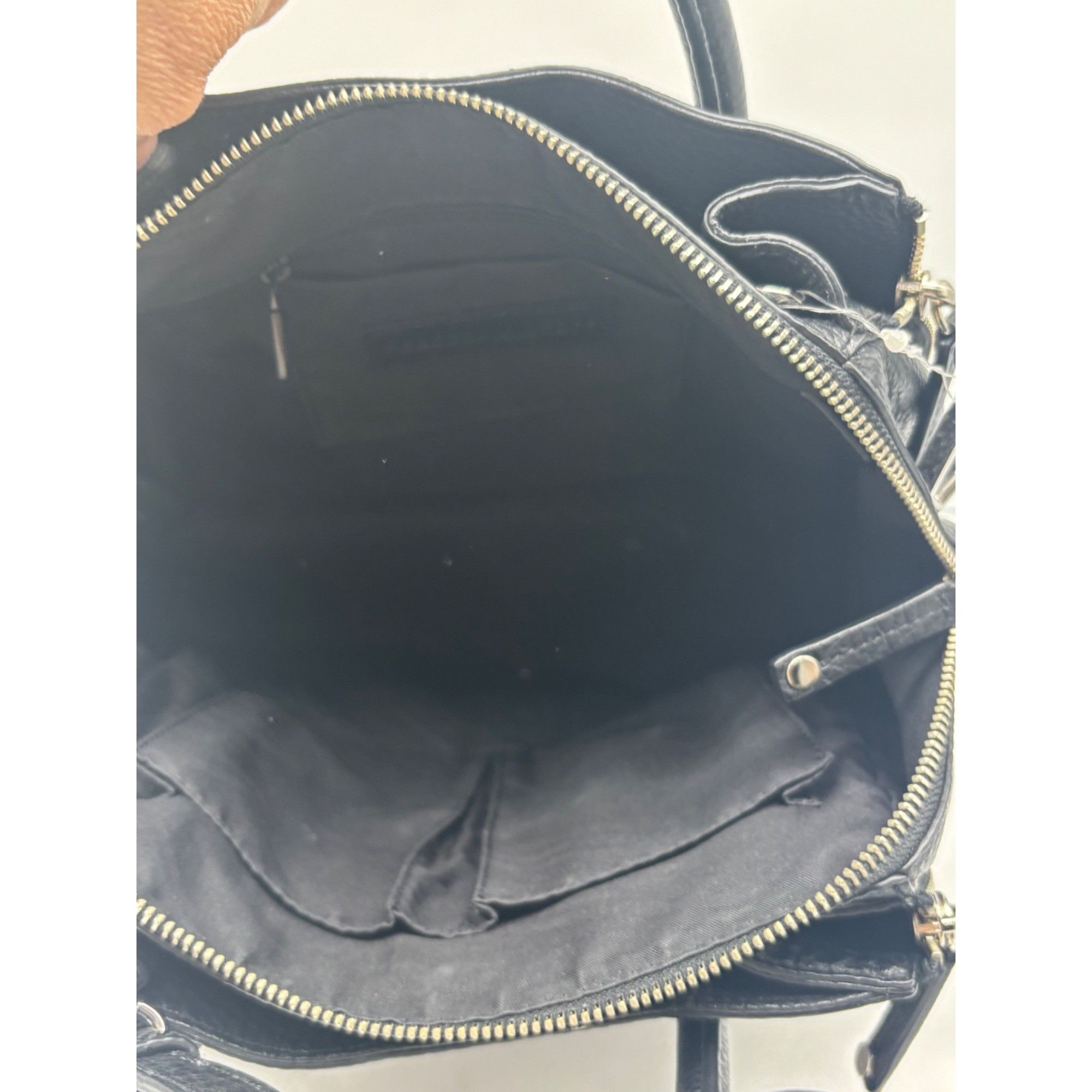 Rebecca Minkoff Rebecca Minkoff Textured Leather Mini Perry Satchel in Black Size ONE SIZE - 10 Thumbnail