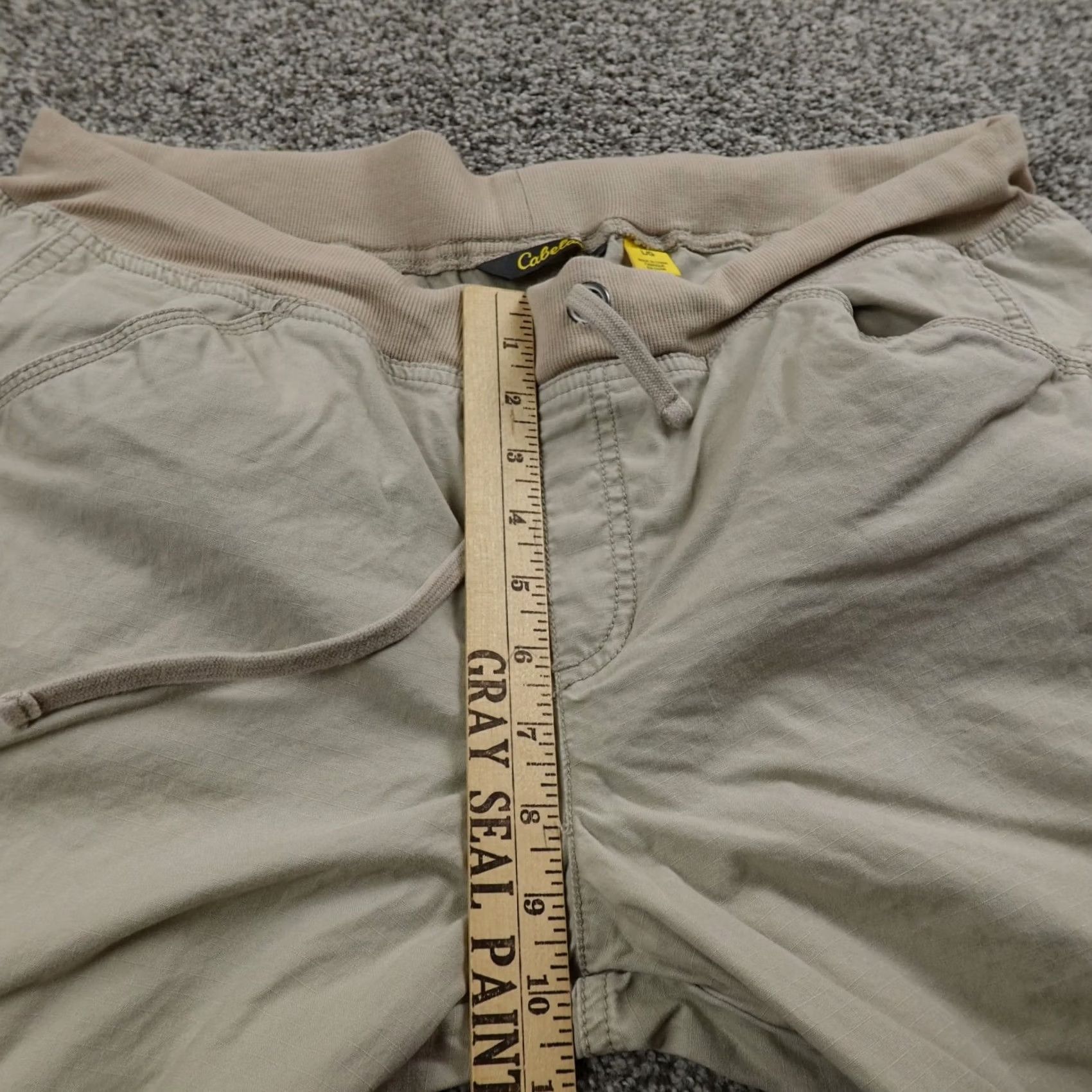 Vintage Cabela's Pants Women L Beige Tan Cargo Pull On Drawstring Hunting Outdoor Hiking Size 36" / US 14 / IT 50 - 4 Thumbnail