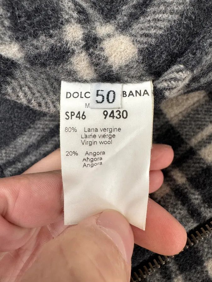 Dolce & Gabbana 2000s Dolce & Gabbana Grey Checkered Wool Jacket Size US M / EU 48-50 / 2 - 9 Thumbnail