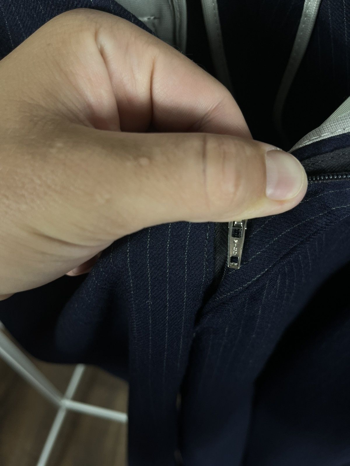 Vintage Wool 3-Piece Suit Pinstripe 40R Blazer Vest Pants