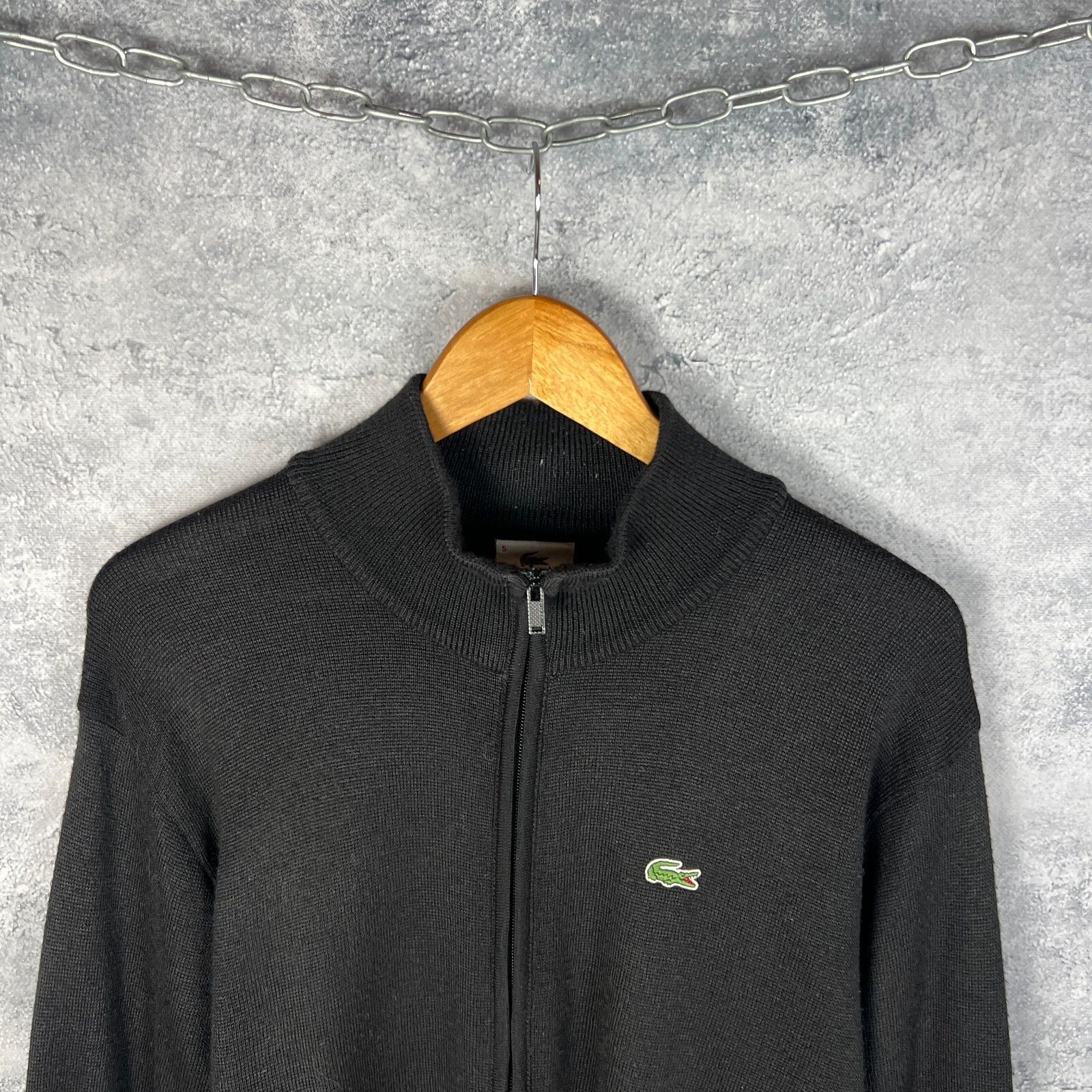 Lacoste Lacoste Zip Sweater Men's Size 5 Black Long Sleeve ` Size US M / EU 48-50 / 2 - 2 Thumbnail