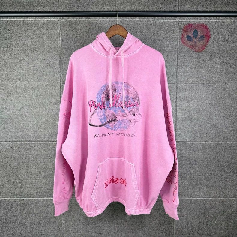 Balenciaga Balenciaga Pink Martini Limited Hoodie - dmc Size US M / EU 48-50 / 2 - 1 Thumbnail