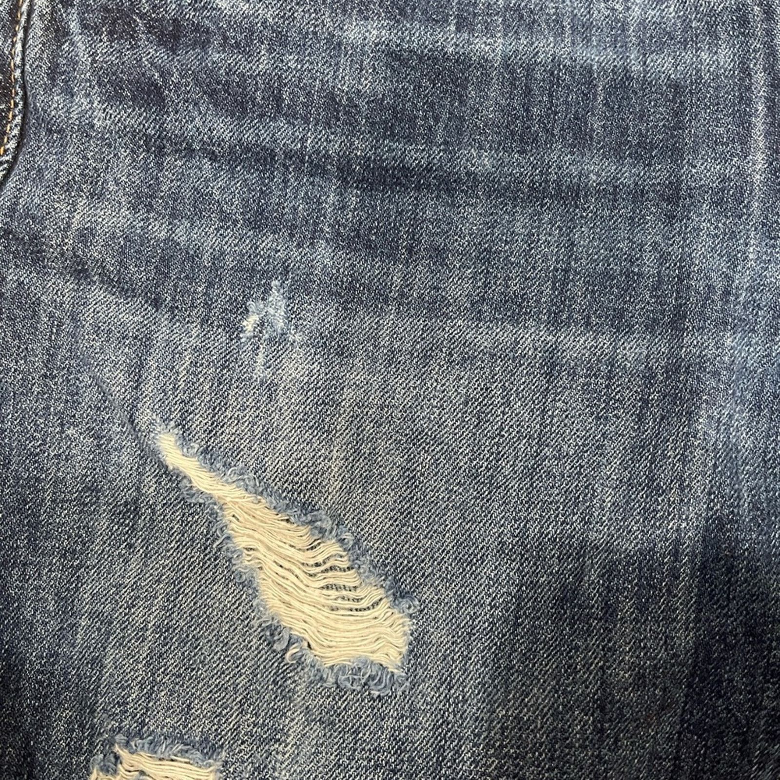 American Eagle Outfitters AMERICAN EAGLE Live Your Life Distressed Denim Shorts Sz 2 Size 26" / US 2 / IT 38 - 7 Thumbnail