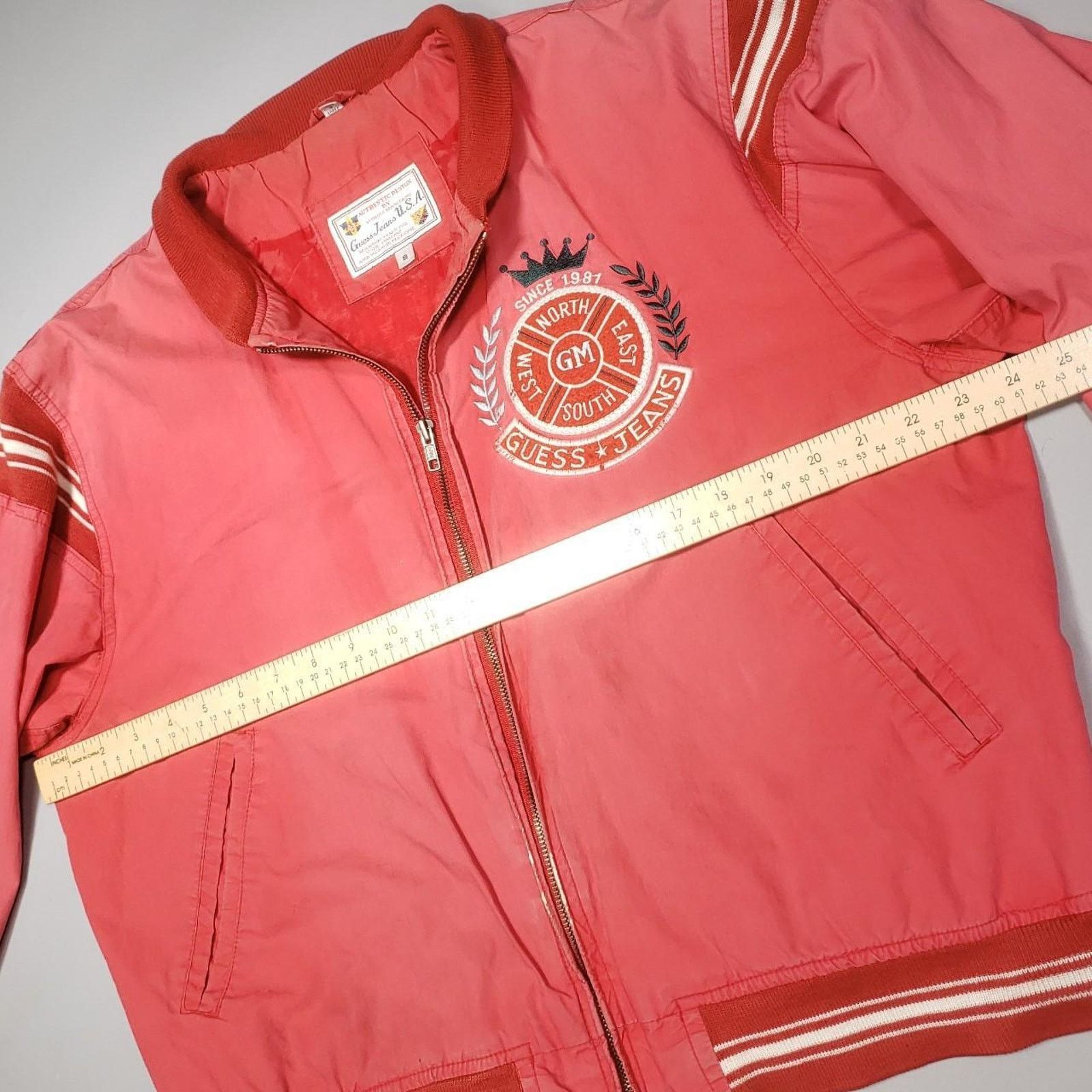 Guess Rare 80s Guess George Marciano Chainstitched Varsity Jacket Size US M / EU 48-50 / 2 - 7 Thumbnail
