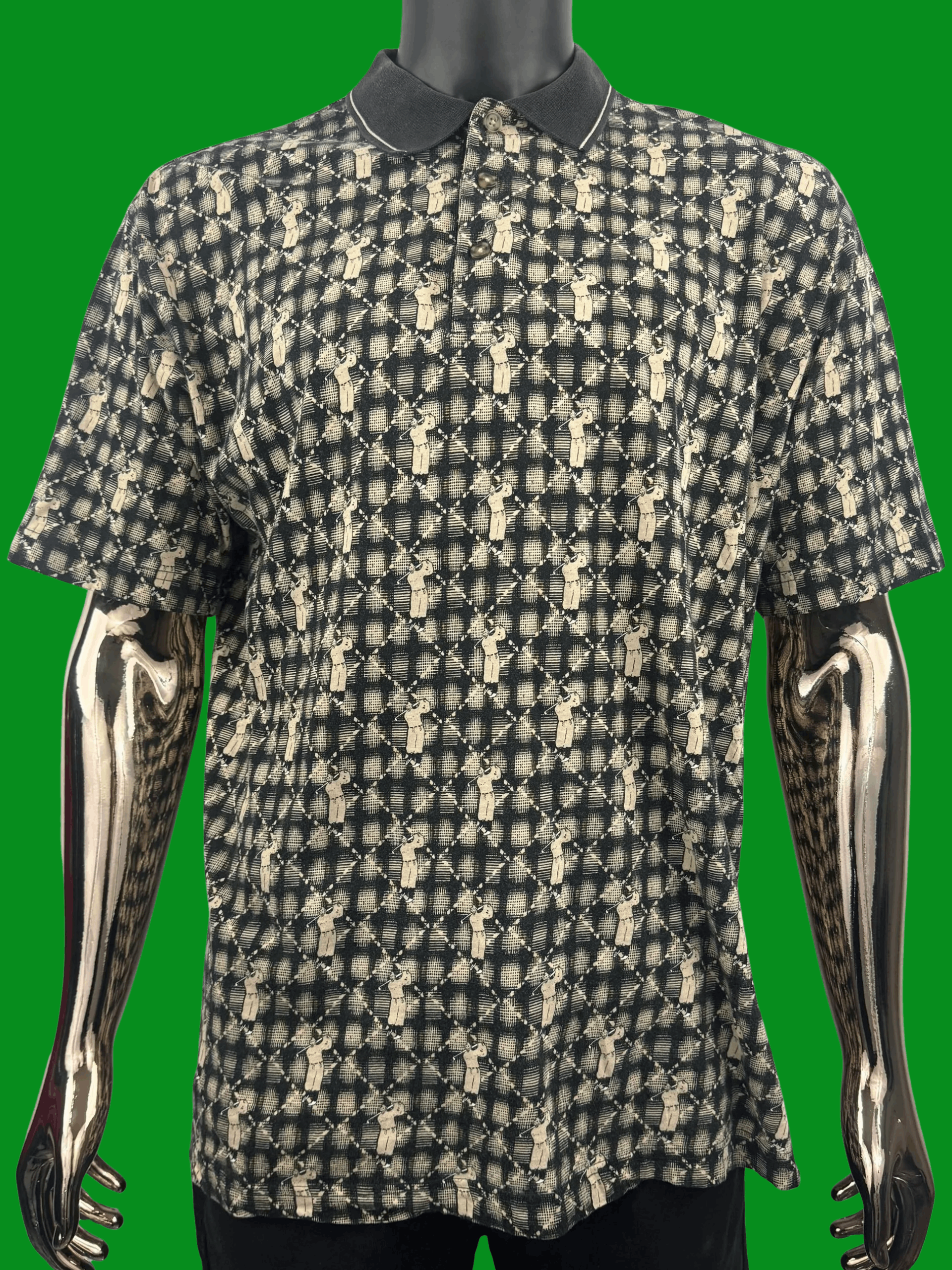 Natural Issue VTG Natural Issue Golfer Diamond Geometric All-Over Print Size US L / EU 52-54 / 3 - 2 Thumbnail