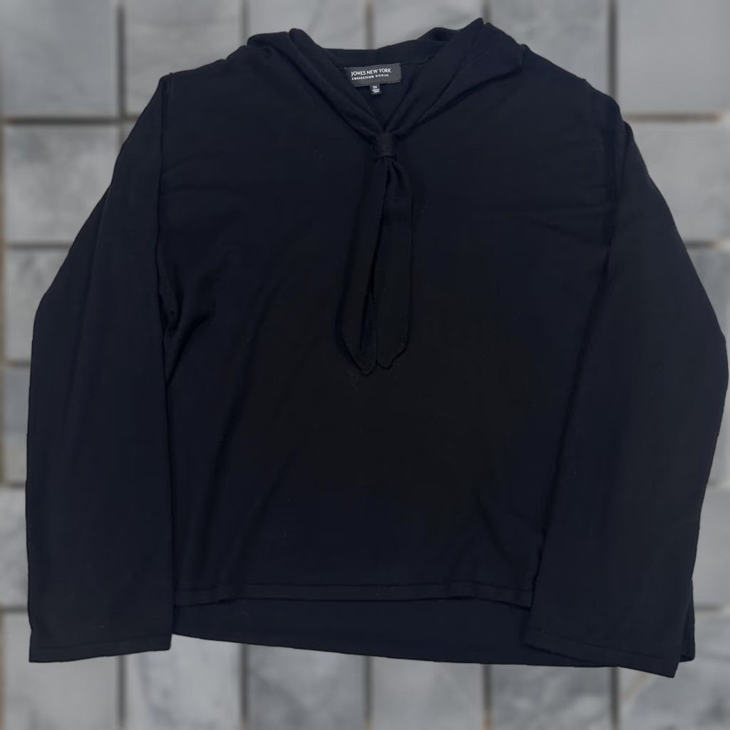 Jones New York Jones New York Sweater Womens 3X Black Hooded Tie Neck Pullover Long Sleeve Size XXL / US 16-18 / IT 52-54 - 1 Thumbnail