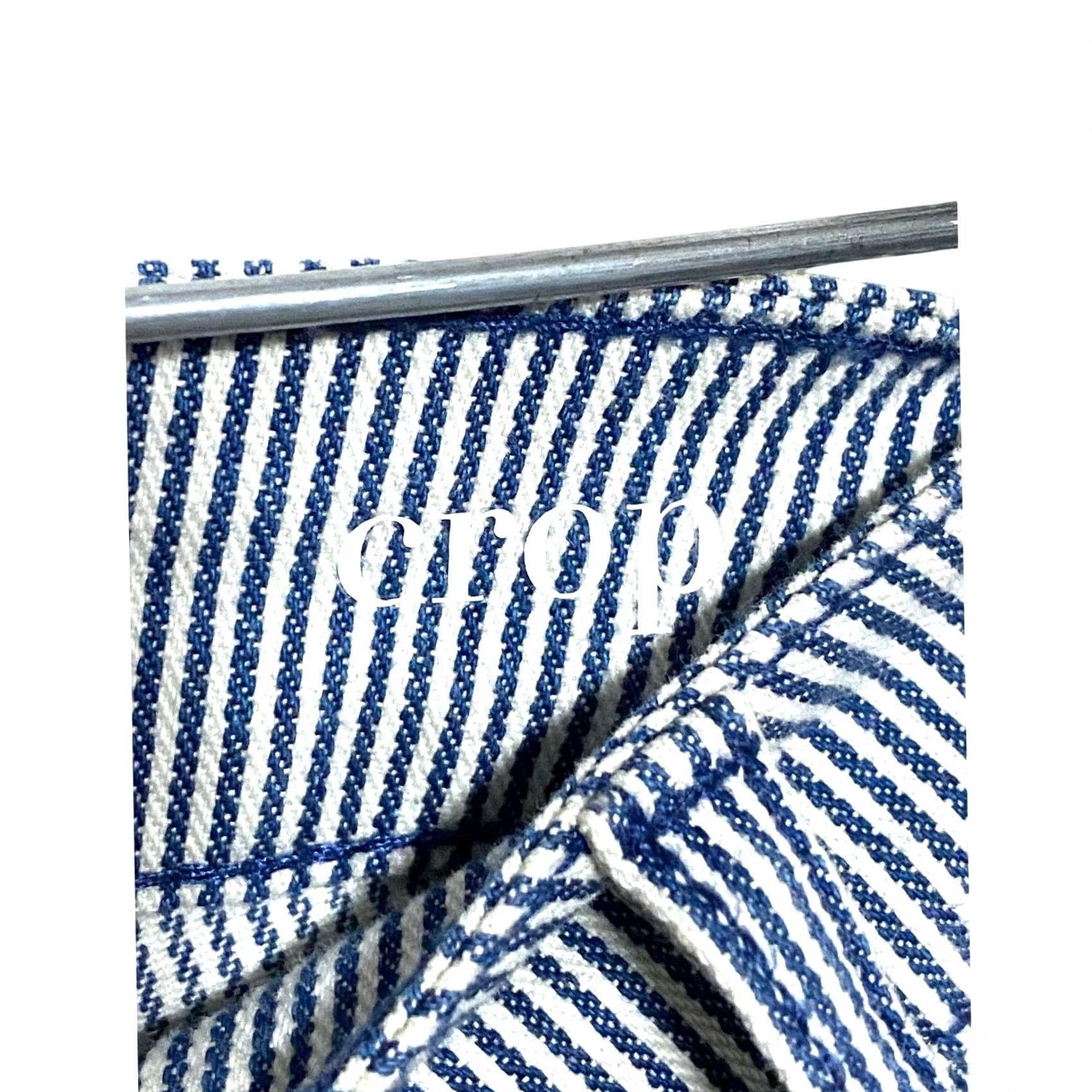 Vintage VINTAGE Crown & Ivy Blue White Striped Essential Signature Crop Jeans Womens Plus 22W Size 40" / US 18 - 7 Thumbnail