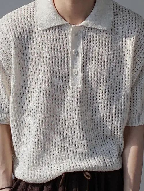 Vintage Kitagawa x Endo Korean fashion beige knit polo top Size US XL / EU 56 / 4 - 8 Thumbnail