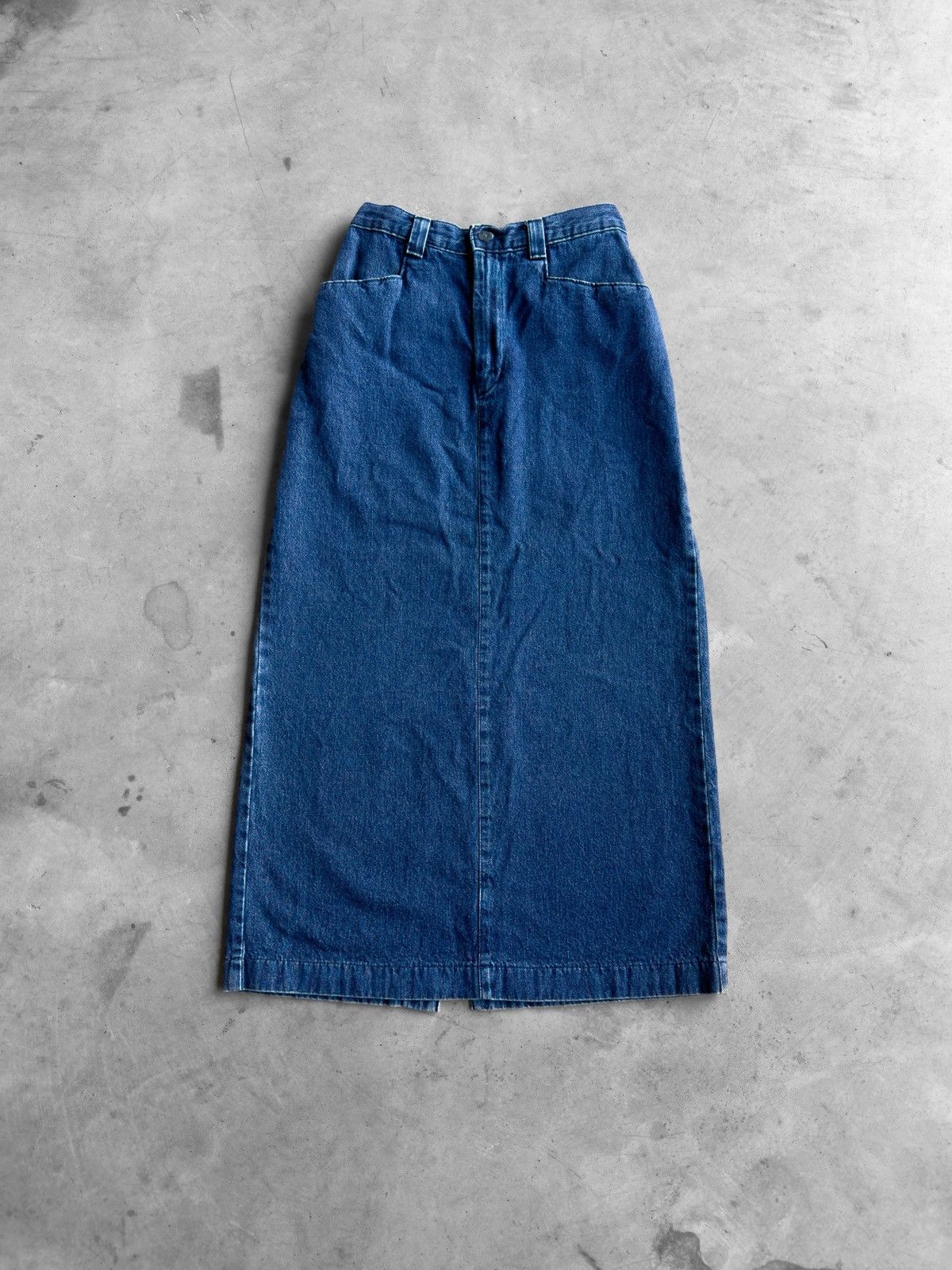 Lee Vintage 2000s Blue Denim Maxi Long Skirt - S Size 27" / US 4 / IT 40 - 1 Thumbnail