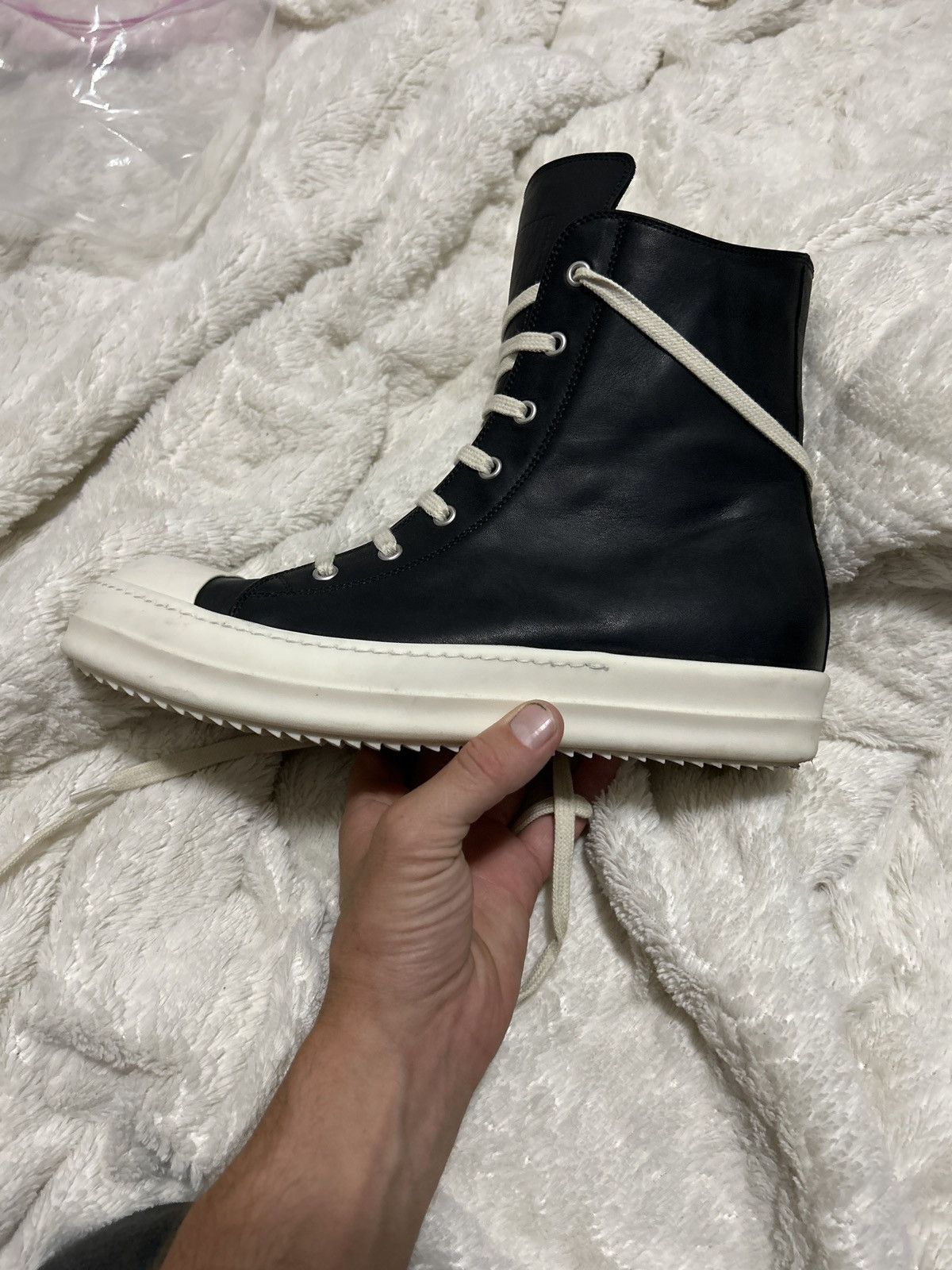 Rick Owens LIDO HIGHTOP RAMONES Size US 9 / EU 42 - 21 Thumbnail