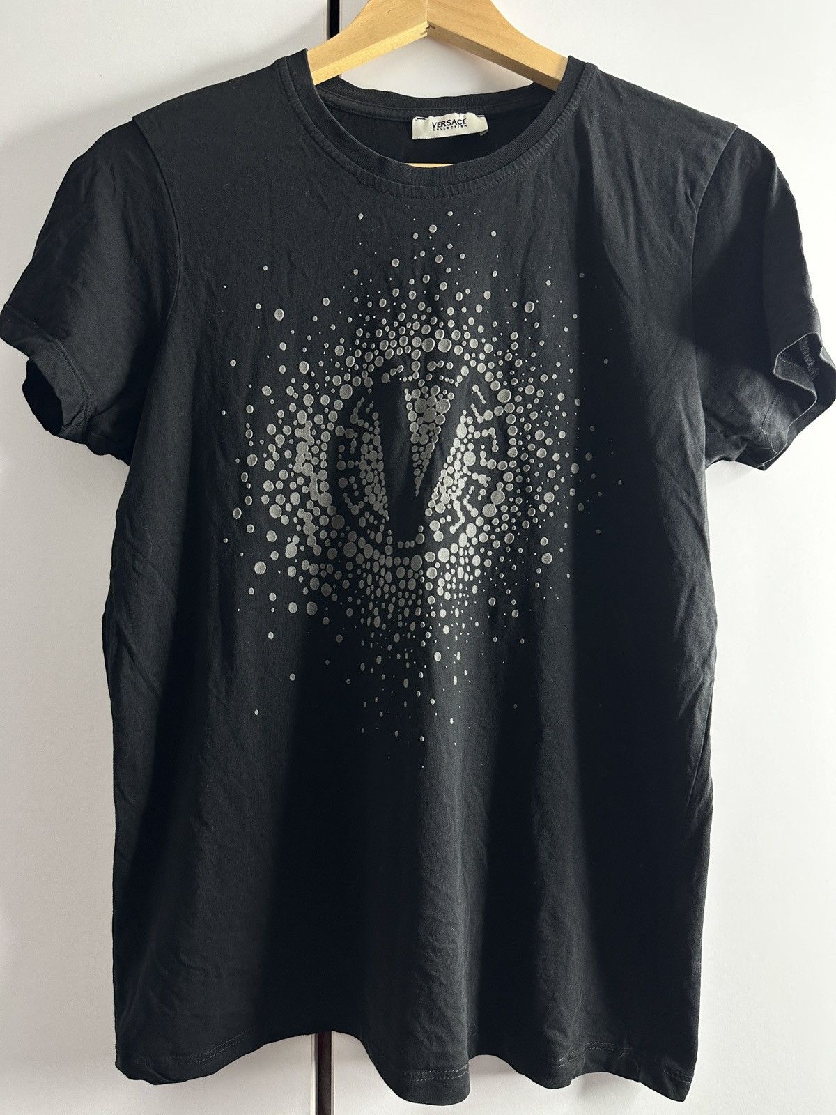 Versace Versace T-shirt black luxury vintage Size S / US 4 / IT 40 - 9 Thumbnail